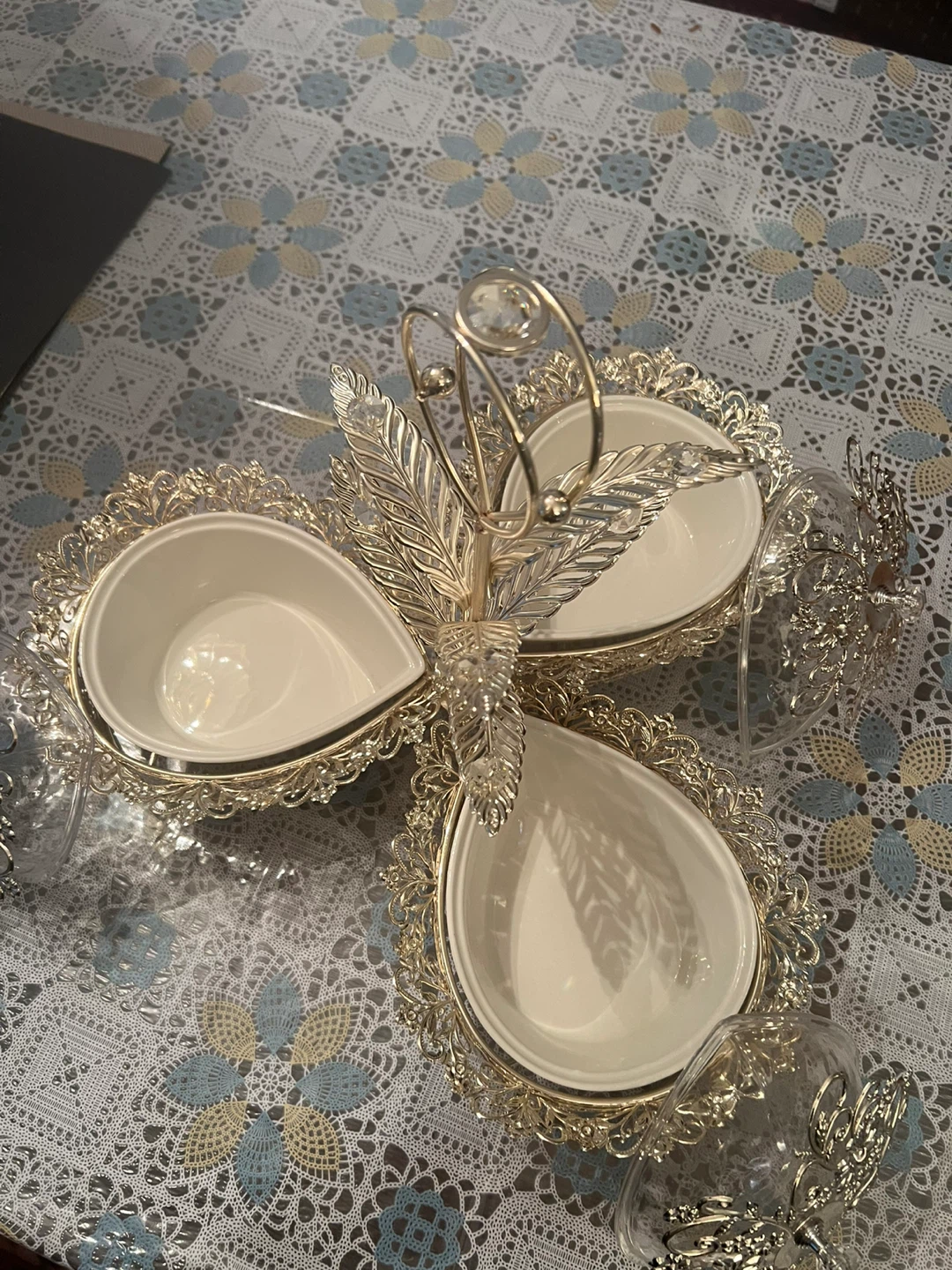 Decorative 3-Tier Serving Tray with Lids - photo 2