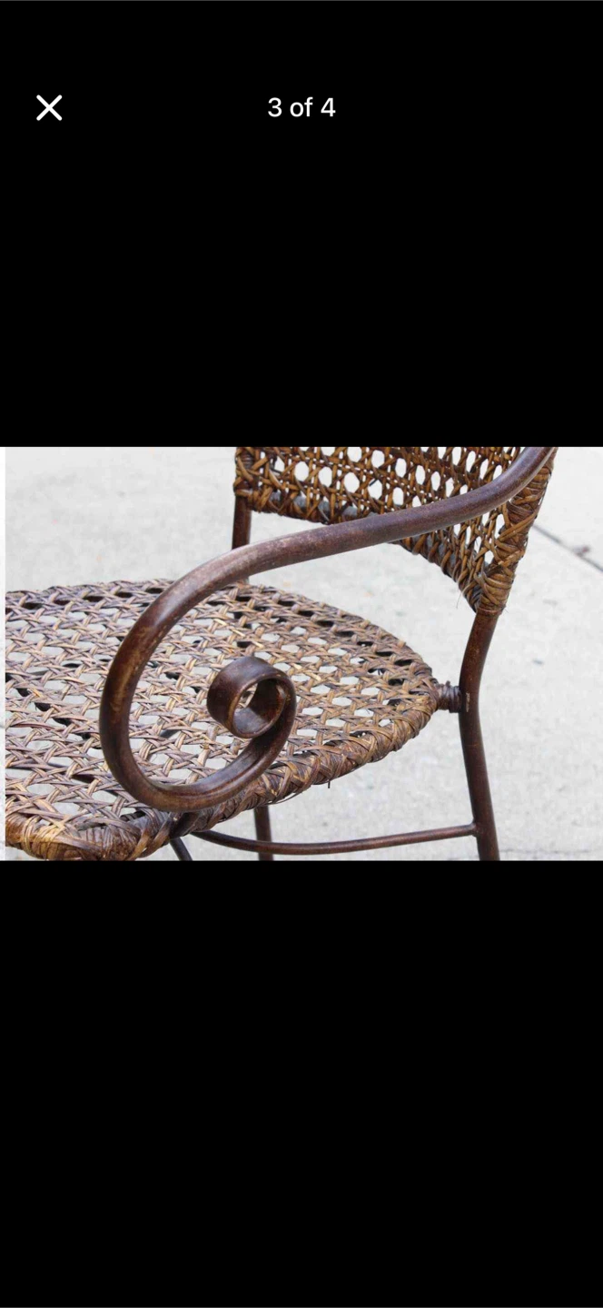 Wicker and Metal Patio Chair 2 - photo 2