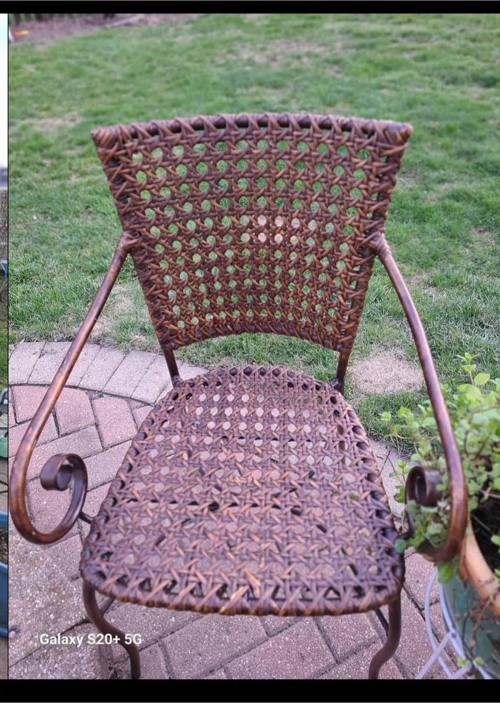 Wicker and Metal Patio Chair 2 - photo 5