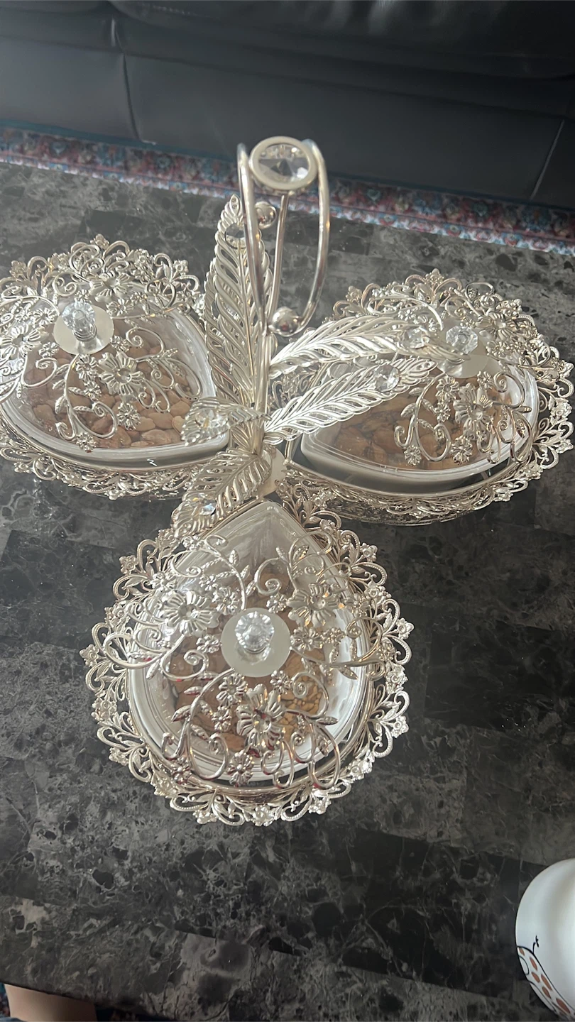 Decorative 3-Tier Serving Tray with Lids - photo 3