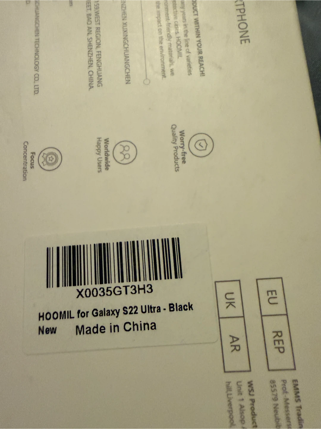HOOMIL Black Case for Galaxy S22 Ultra - photo 3