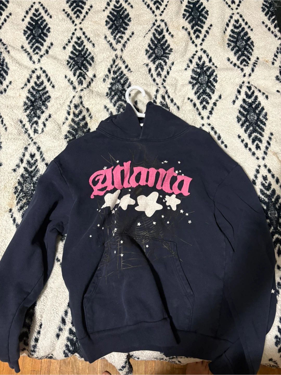 Navy Atlanta spider Hoodie