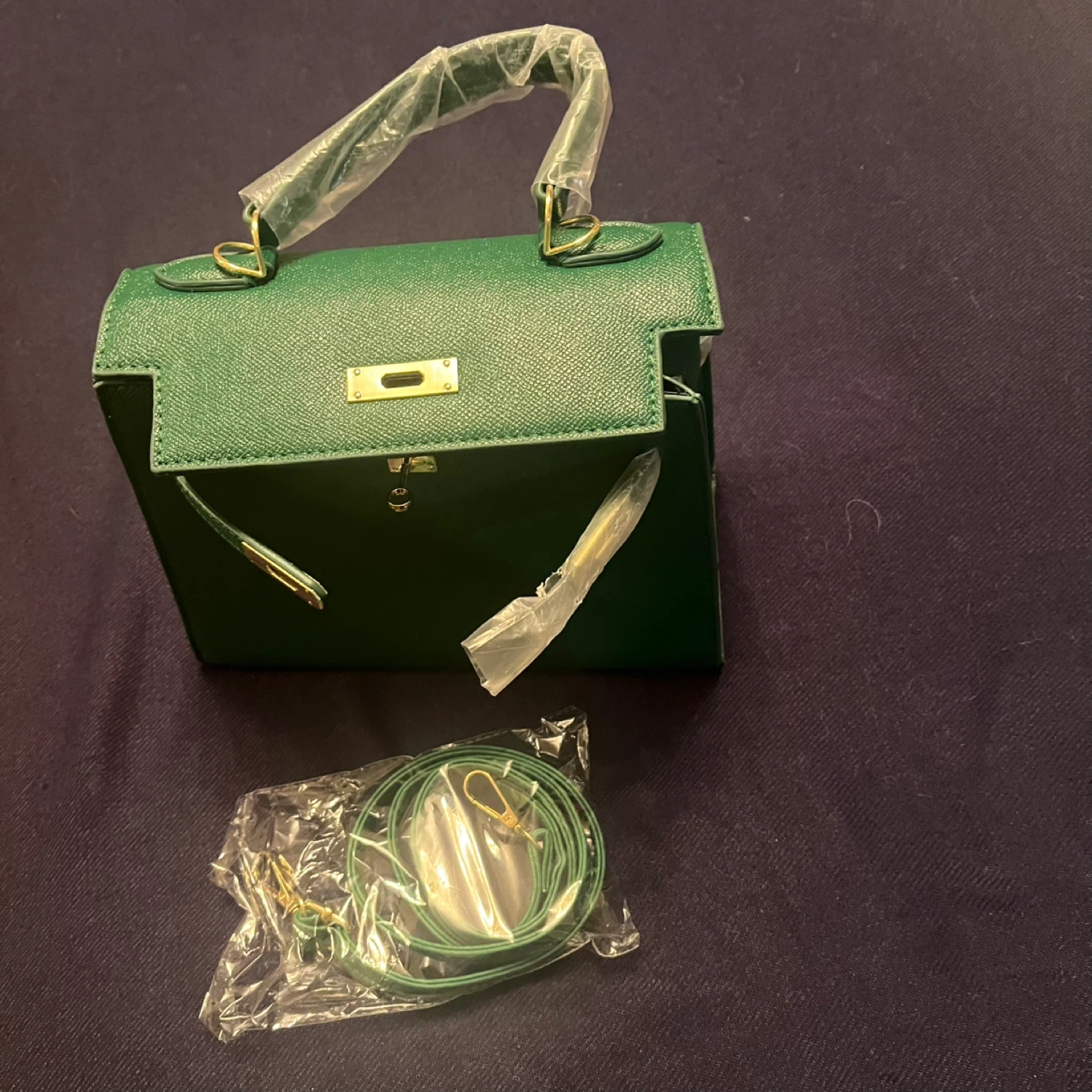 Green Mini Handbag with Shoulder Strap - photo 2