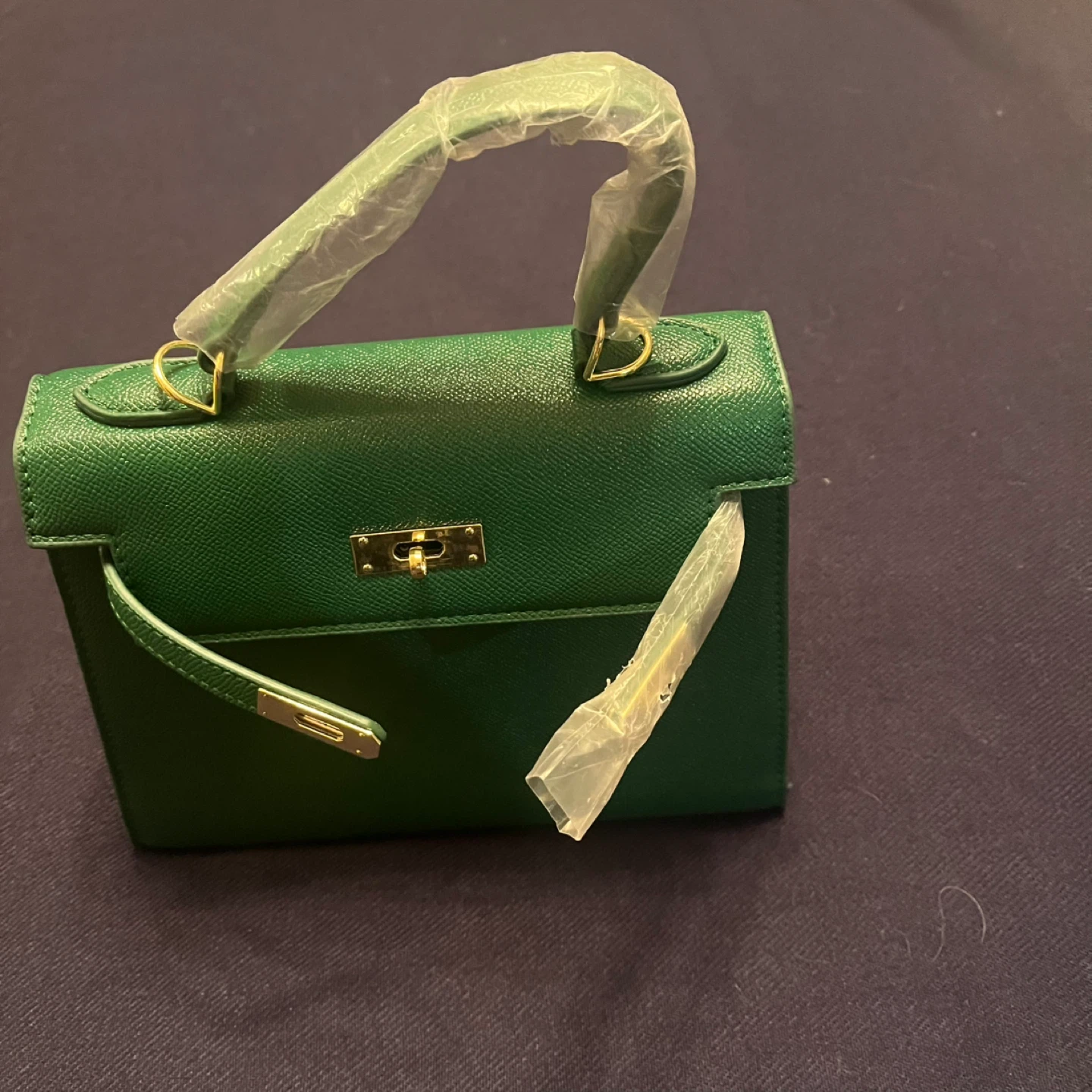 Green Mini Handbag with Shoulder Strap