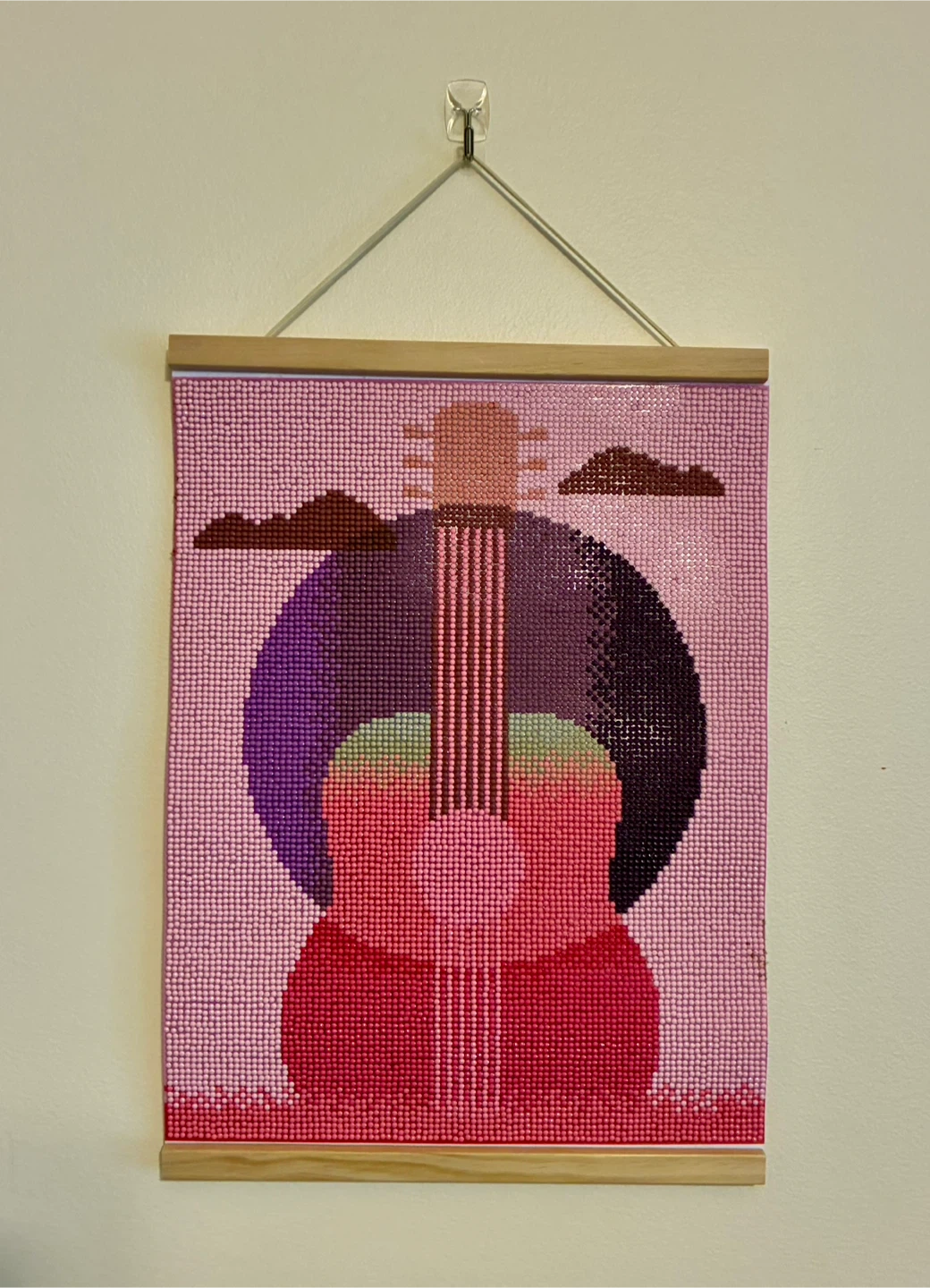 Beaded Wall Art - Guitar Design