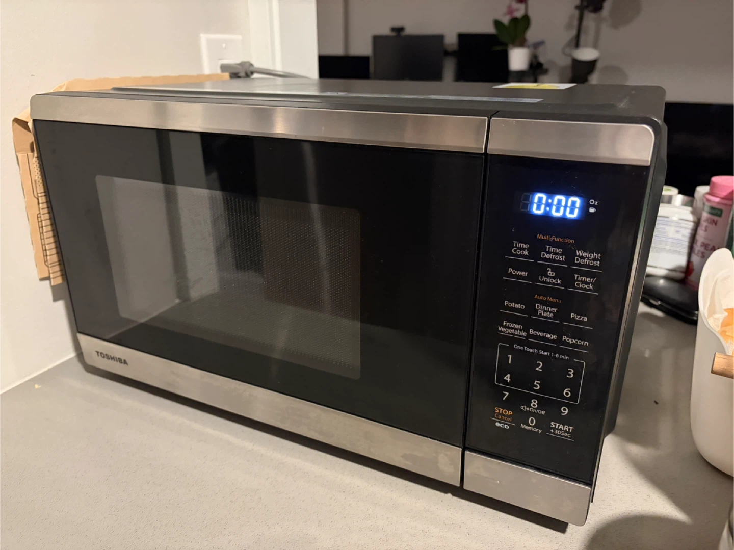Toshiba Countertop Microwave, Stainless Steel, 900W