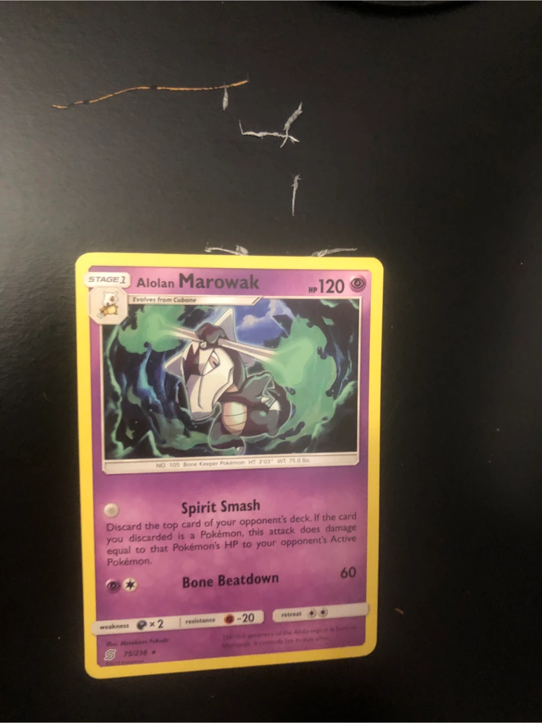 Pokémon TCG Alolan Marowak Card (75/236) - photo 3