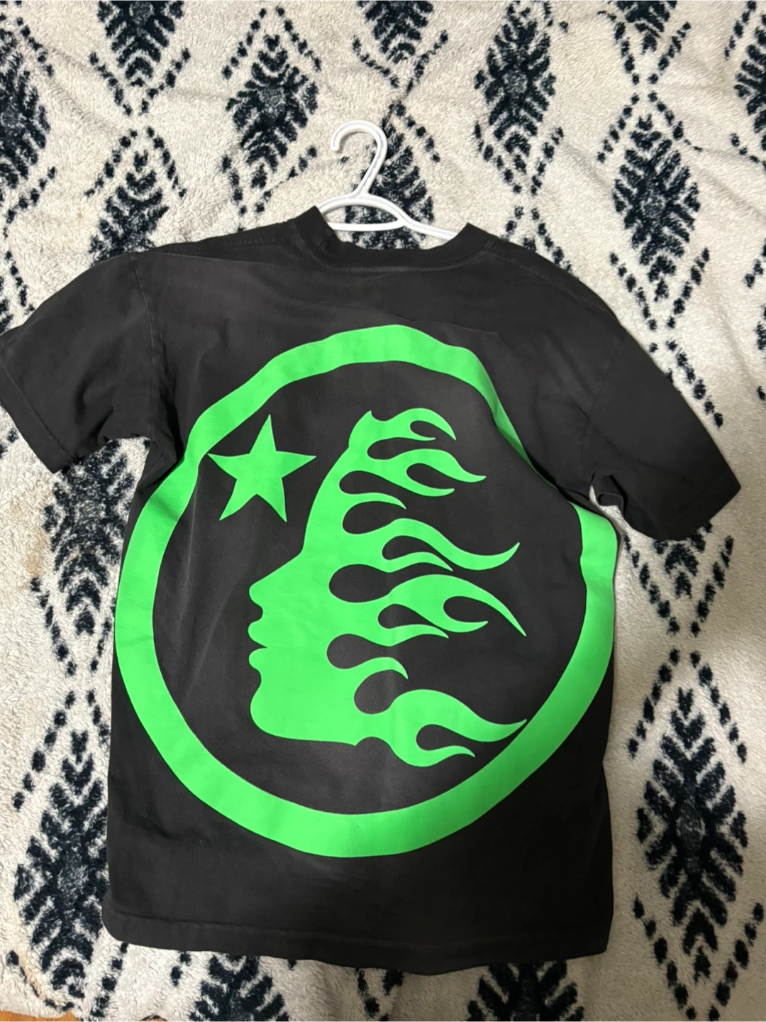 Authentic Hellstar T-Shirt - Black/Neon Green - photo 2