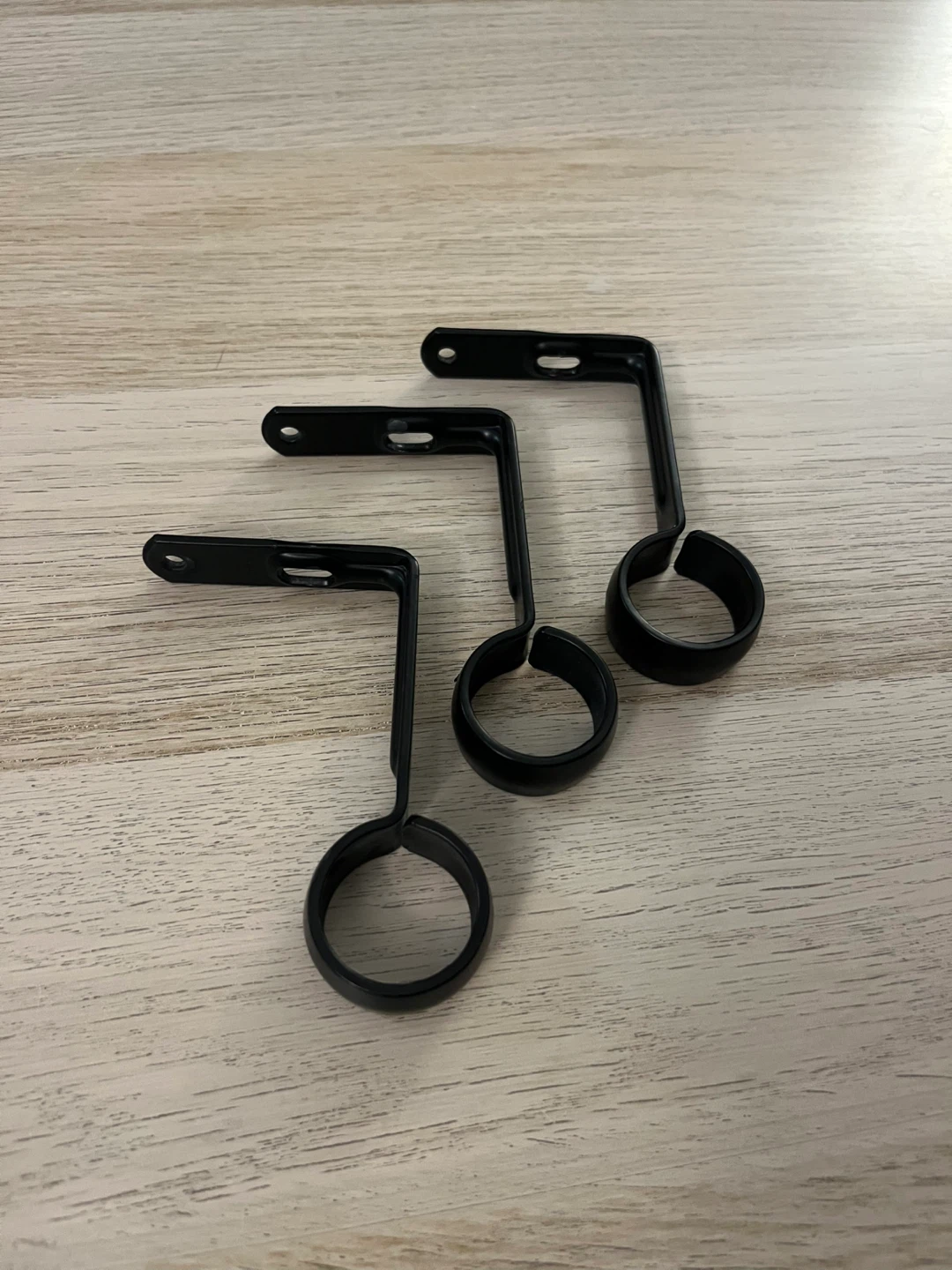 Black Curtain Rod and Brackets - photo 3