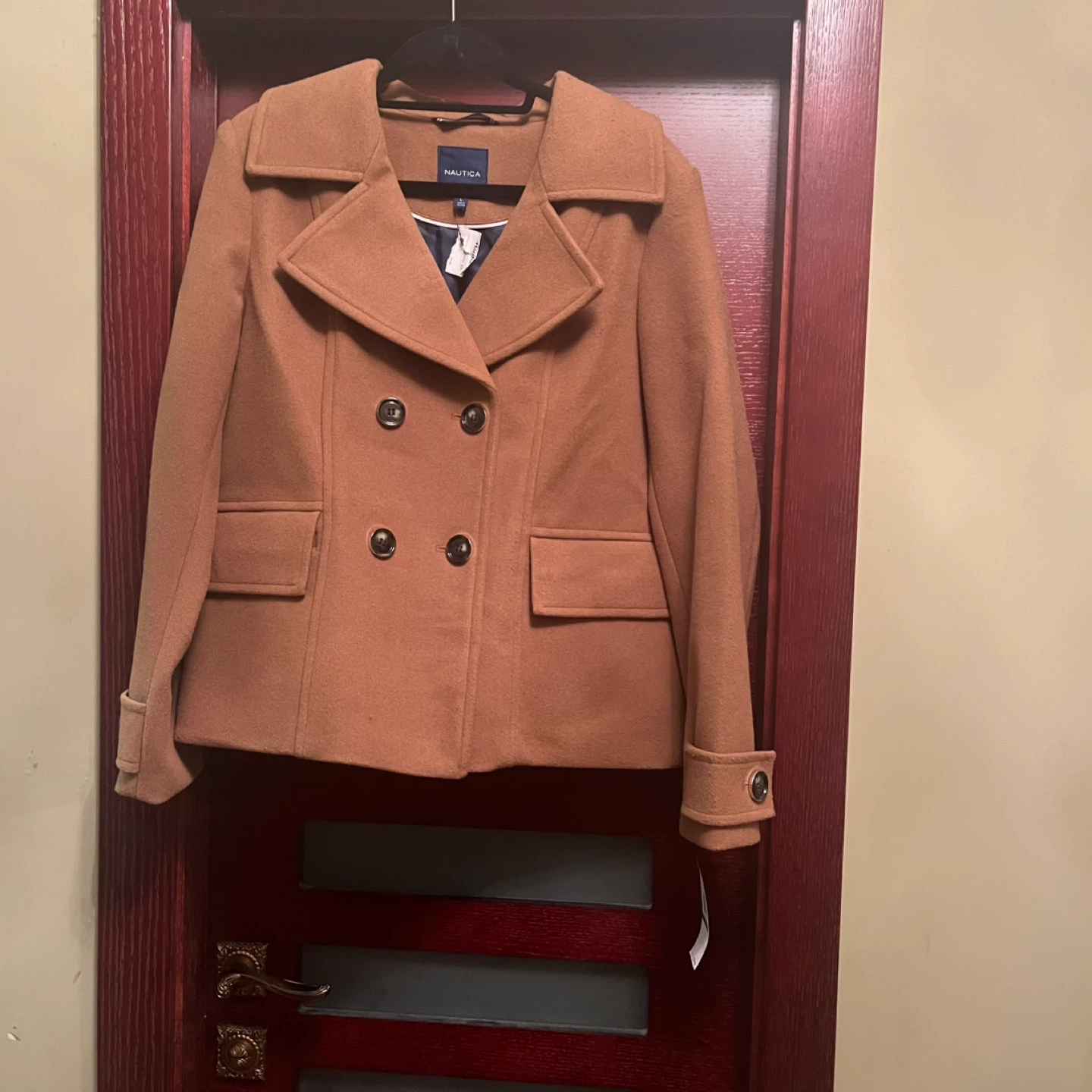 Nautica Women's Camel Peacoat Size L