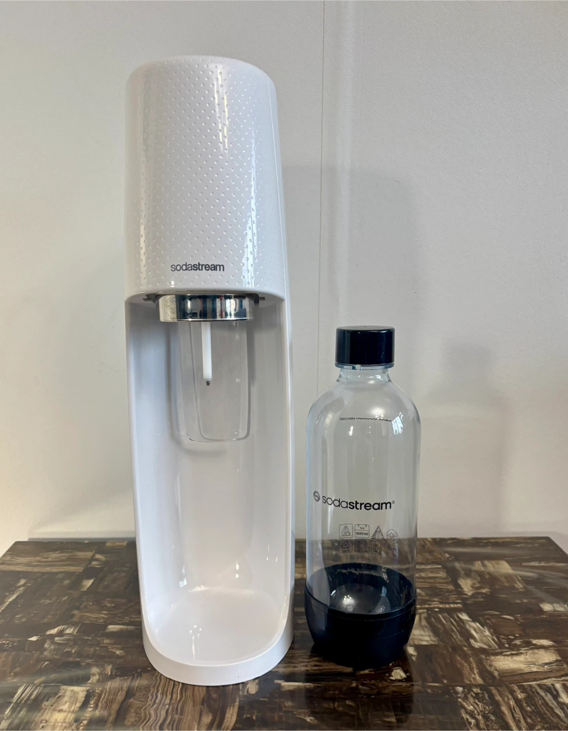 SodaStream Sparkling Water Maker White with Bottle