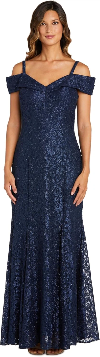 R&M Richards Petite Cold Shoulder Lace Gown - photo 2