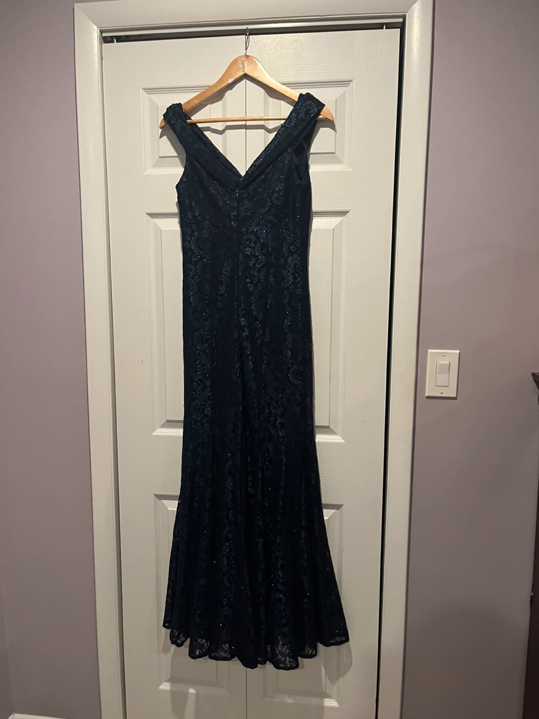 R&M Richards Petite Cold Shoulder Lace Gown - photo 4