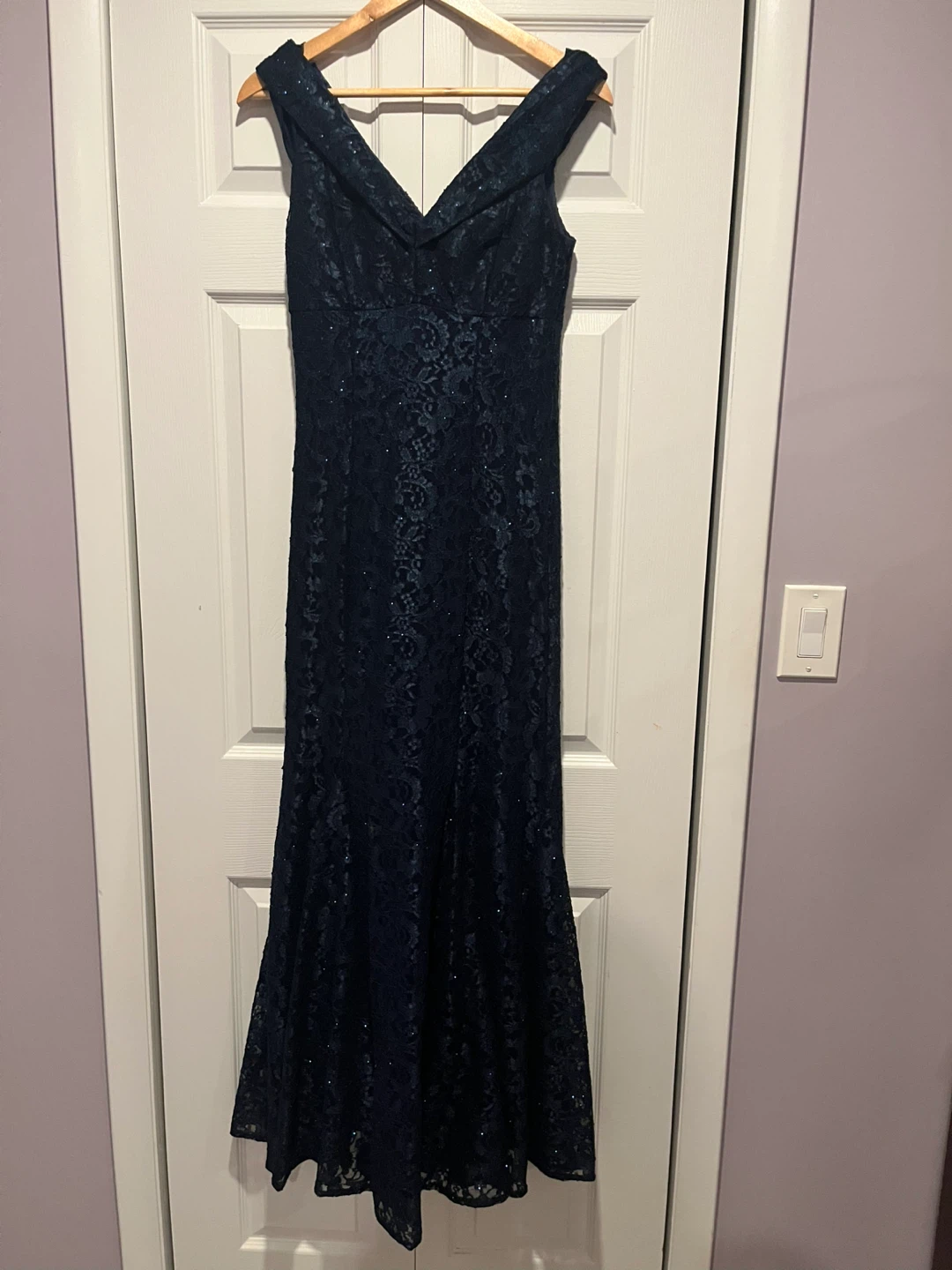 R&M Richards Petite Cold Shoulder Lace Gown - photo 3