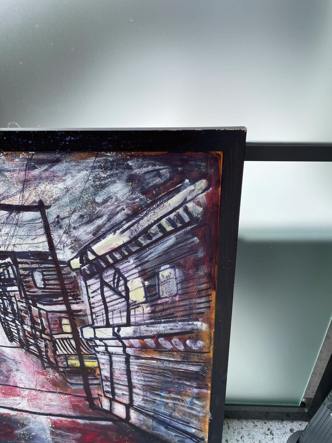 Ken Foster Urban Alley Cityscape Painting Moody Industrial - photo 5