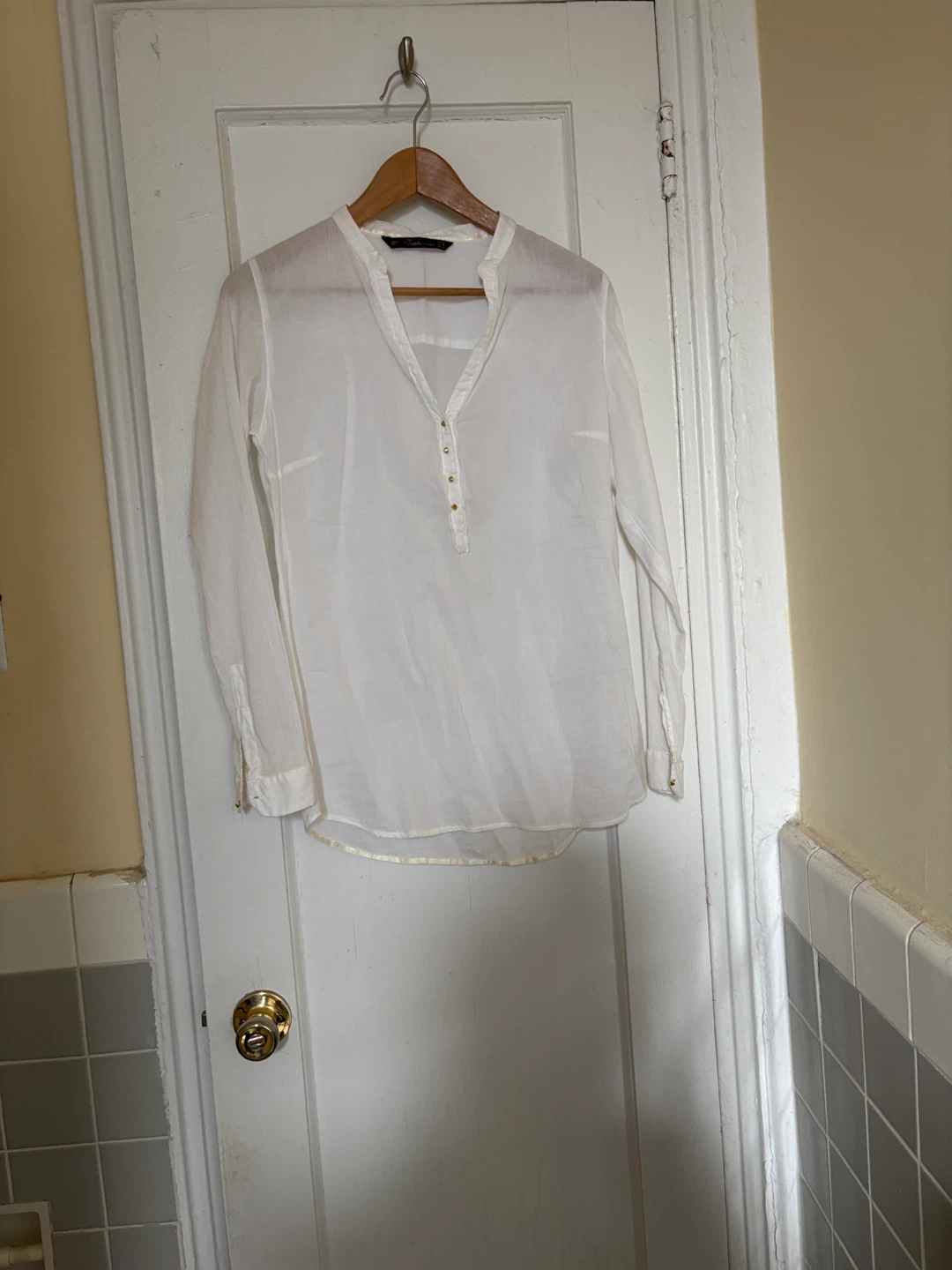 White Zara Button Up Shirt - photo 2