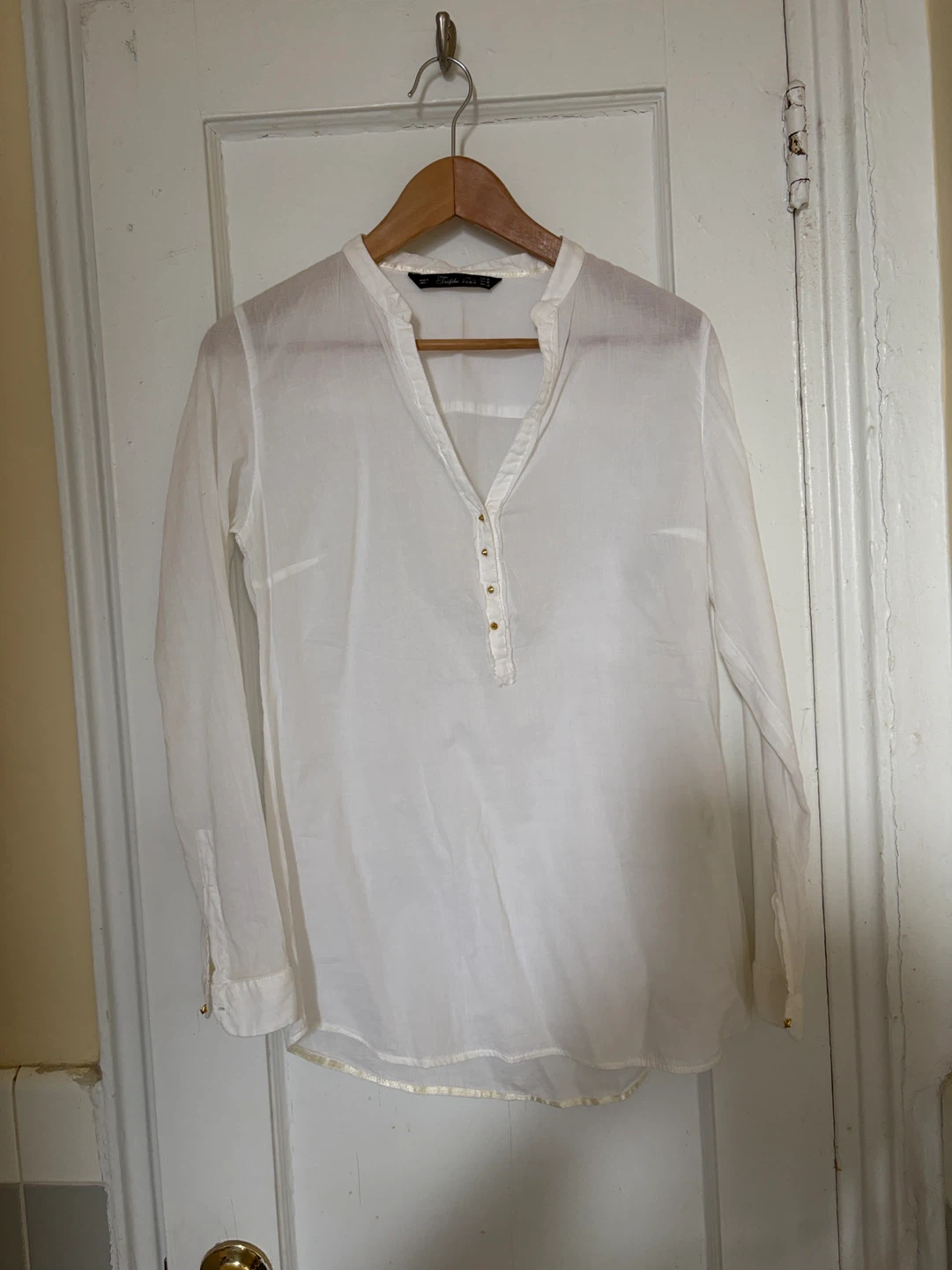 White Zara Button Up Shirt - photo 3