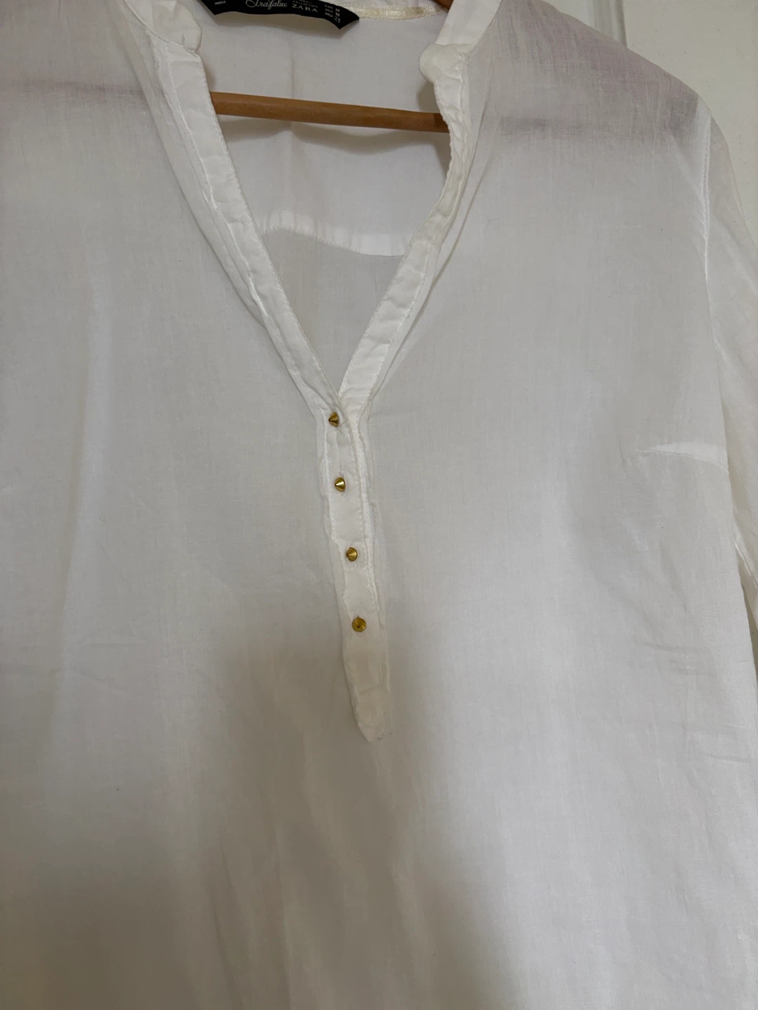 White Zara Button Up Shirt