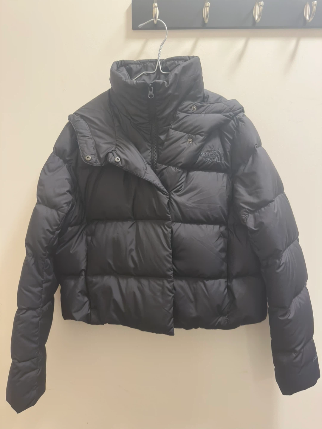The North Face Dealio 550 Fill Power Crop Hooded Down Jacket