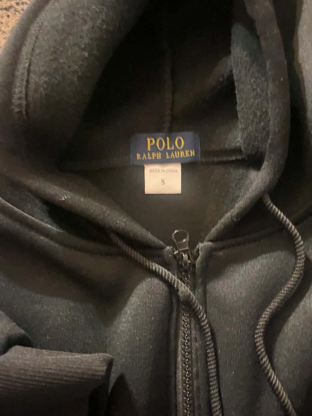 Polo Ralph Lauren Zip-Up Hoodie - Black - Size S - photo 3