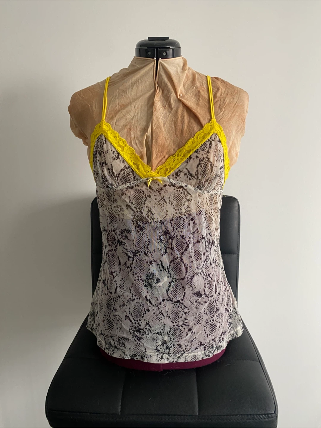 Sheer Snake print sleeveless top - photo 2