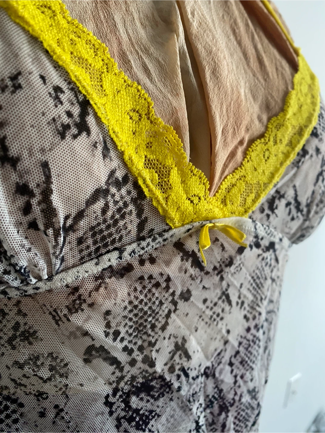 Sheer Snake print sleeveless top