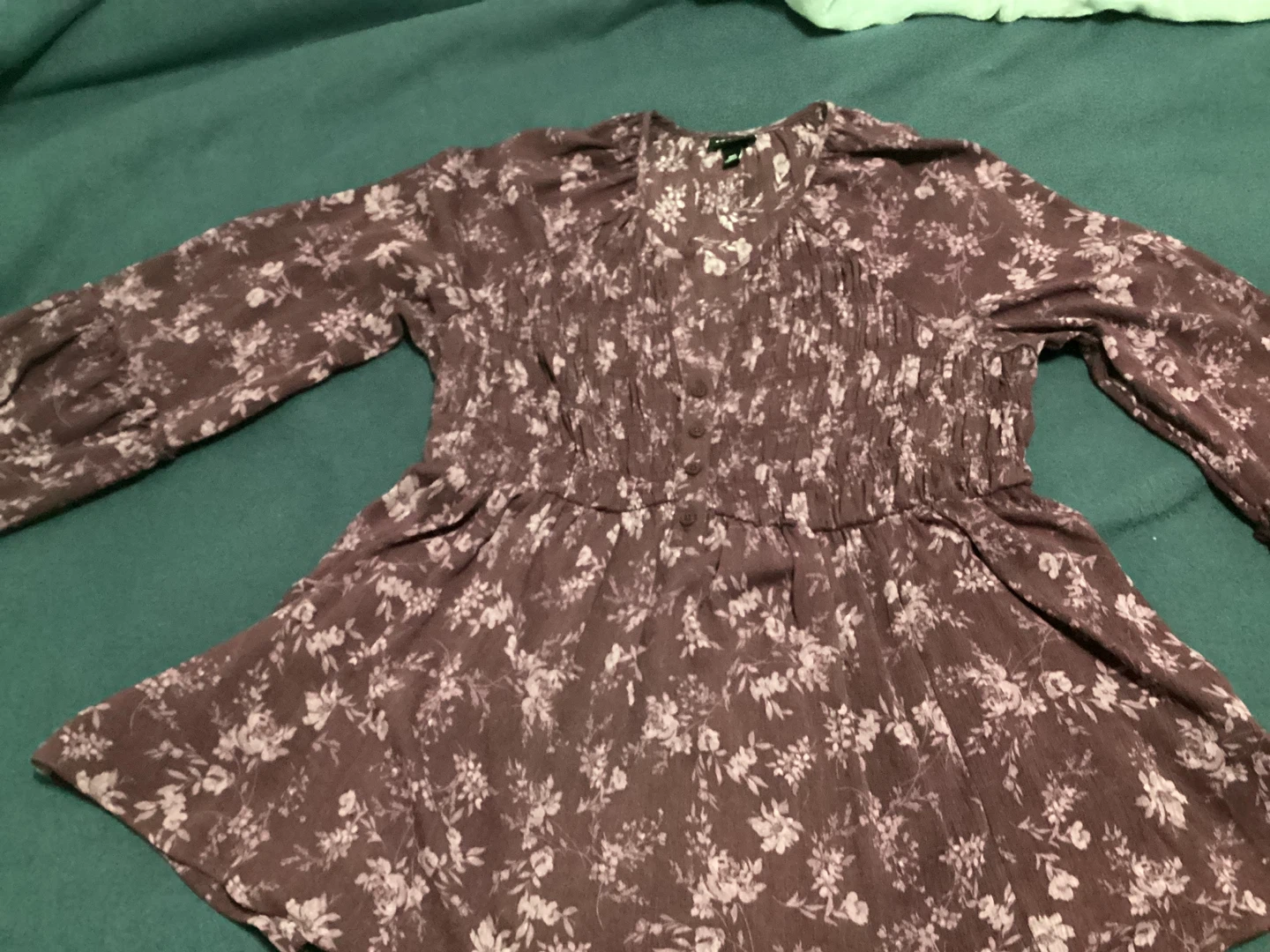 Torrid Floral Smocked V-Neck Top