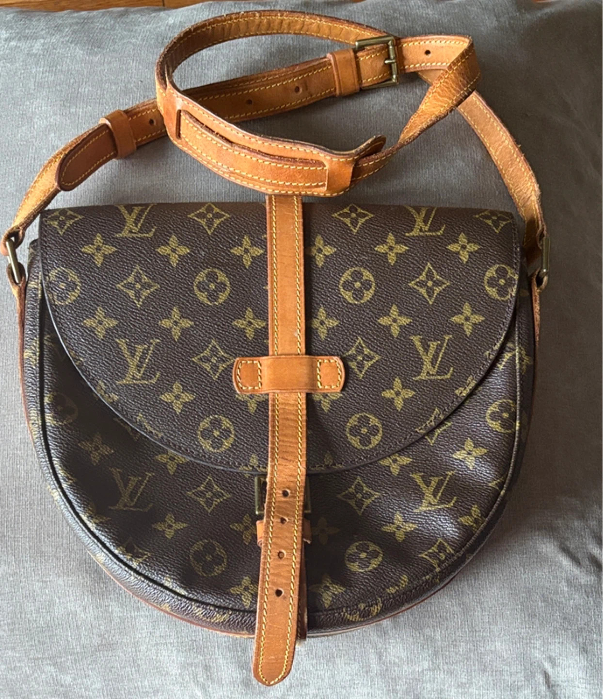 Authentic Louis Vuitton Monogram Saddle Bag