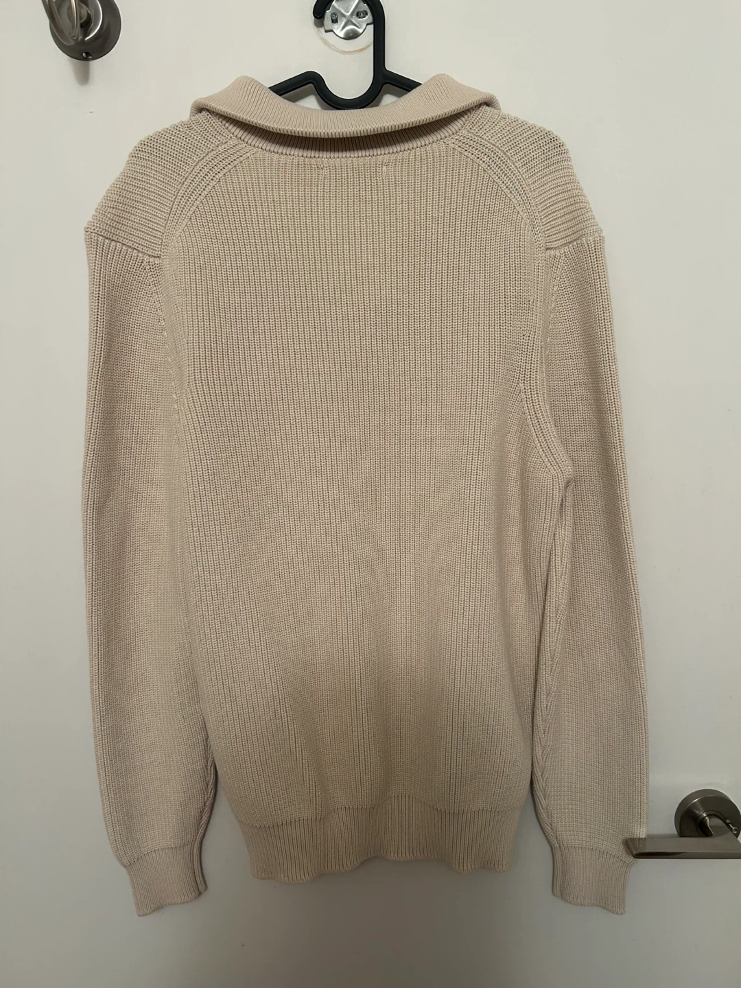 ZARA Beige Half-Zip Knit Sweater - Size L - photo 2