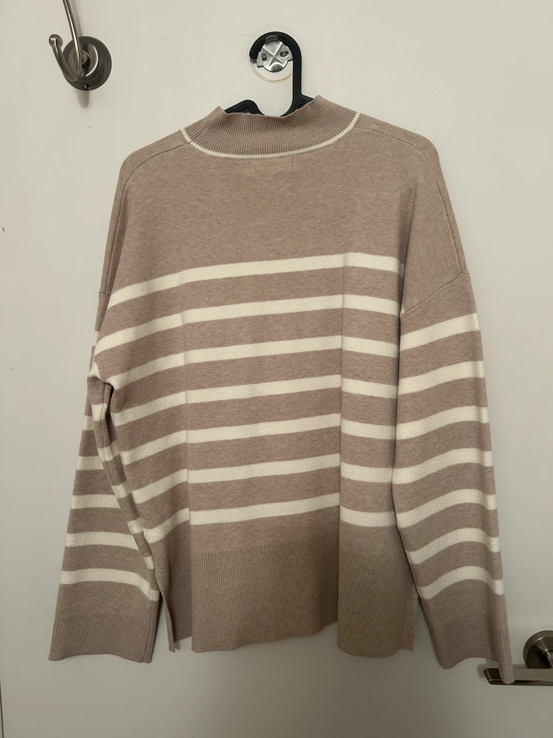 Cynthia Rowley Striped Mock Neck Sweater - Size L - photo 2