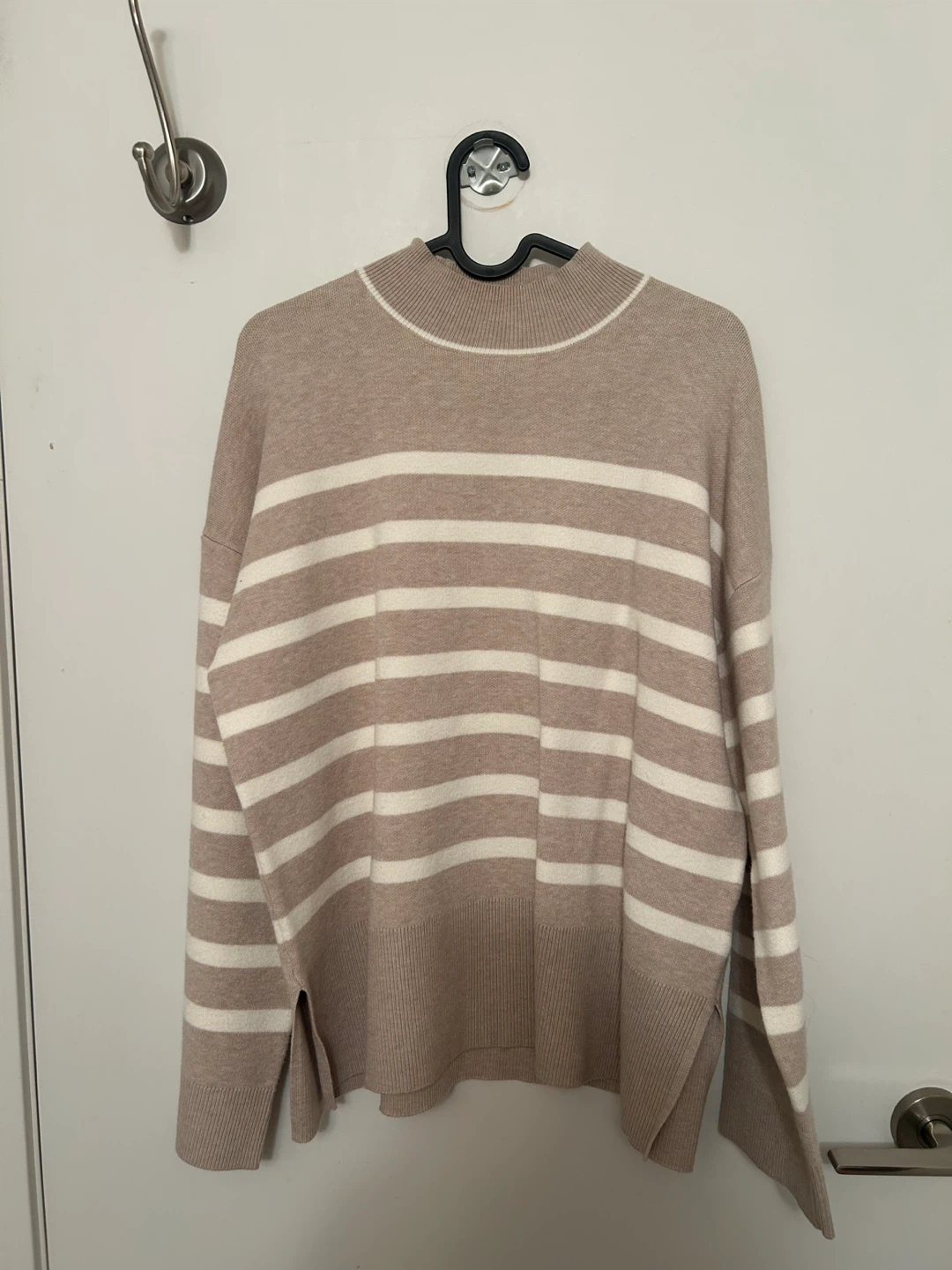 Cynthia Rowley Striped Mock Neck Sweater - Size L