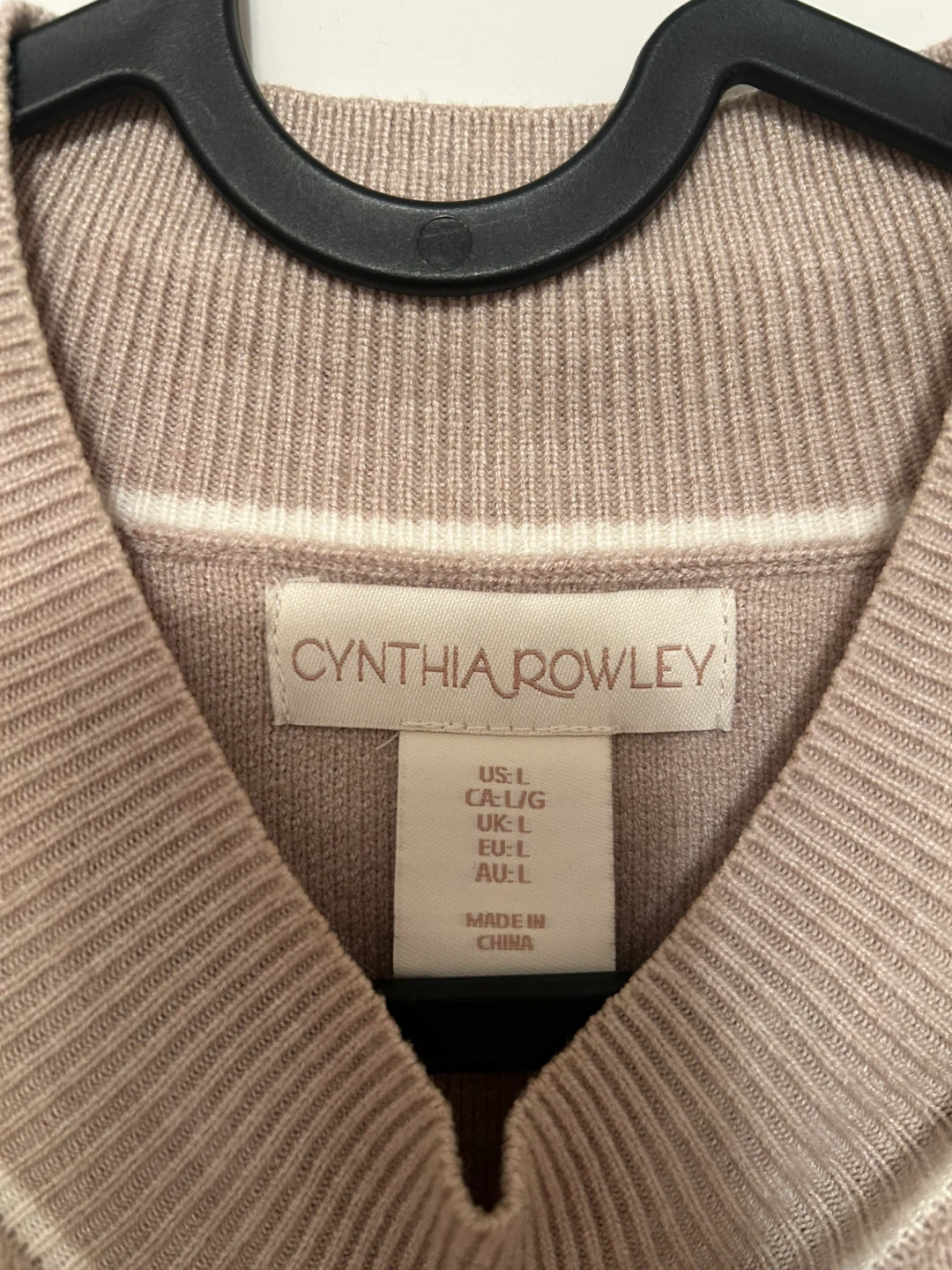 Cynthia Rowley Striped Mock Neck Sweater - Size L - photo 3