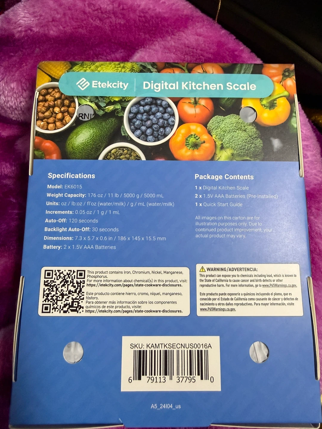 Etekcity Digital Kitchen Scale EK6015 - photo 2
