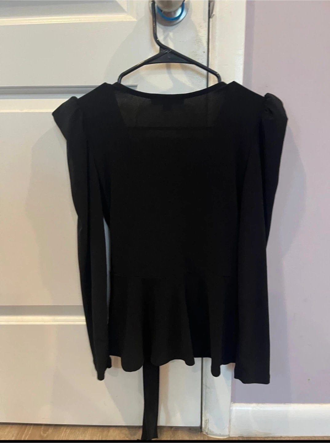 INC- Black Wrap Top - photo 3