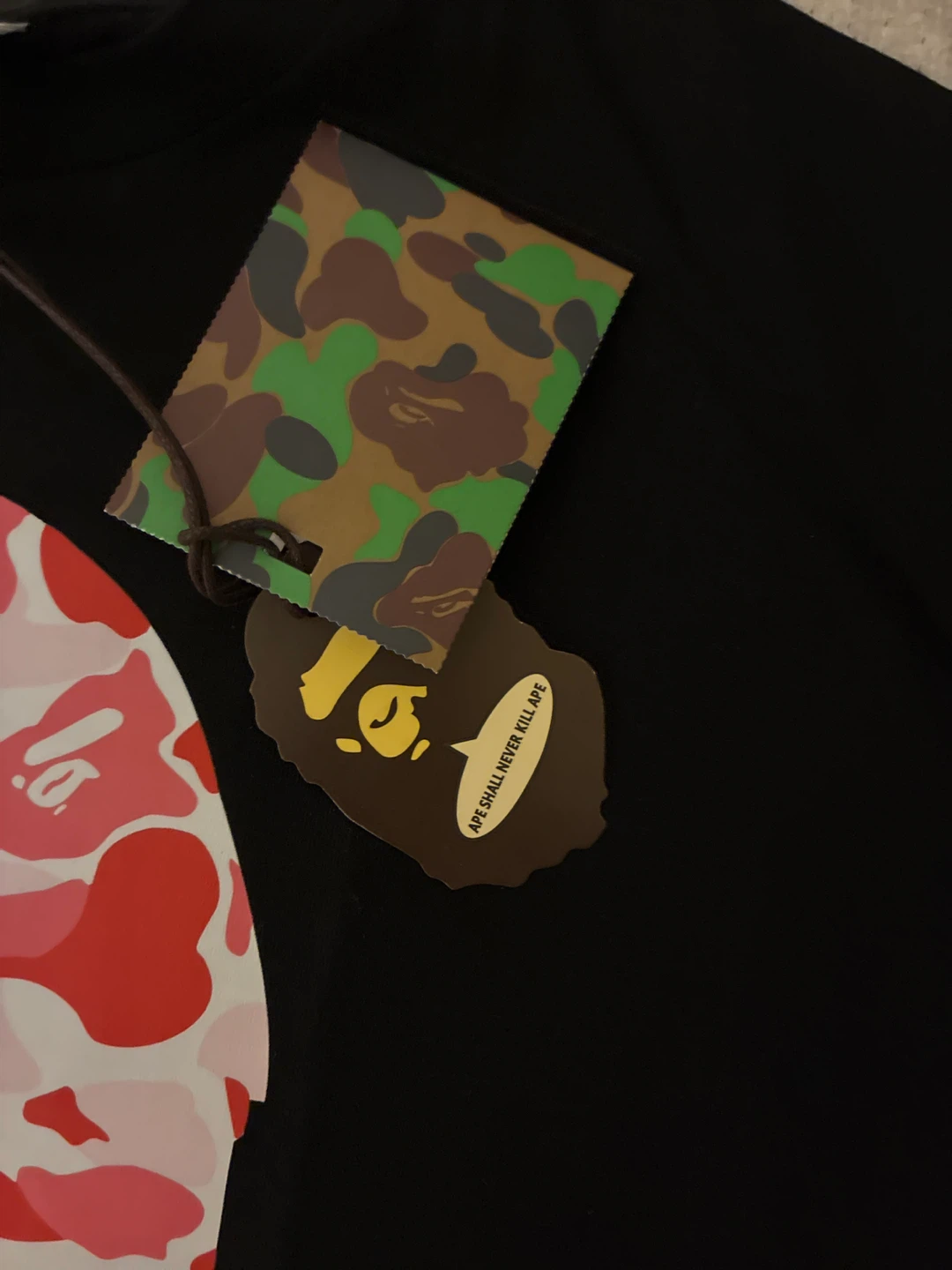 A Bathing Ape Camo Head T-Shirt - Black - Size M - photo 3