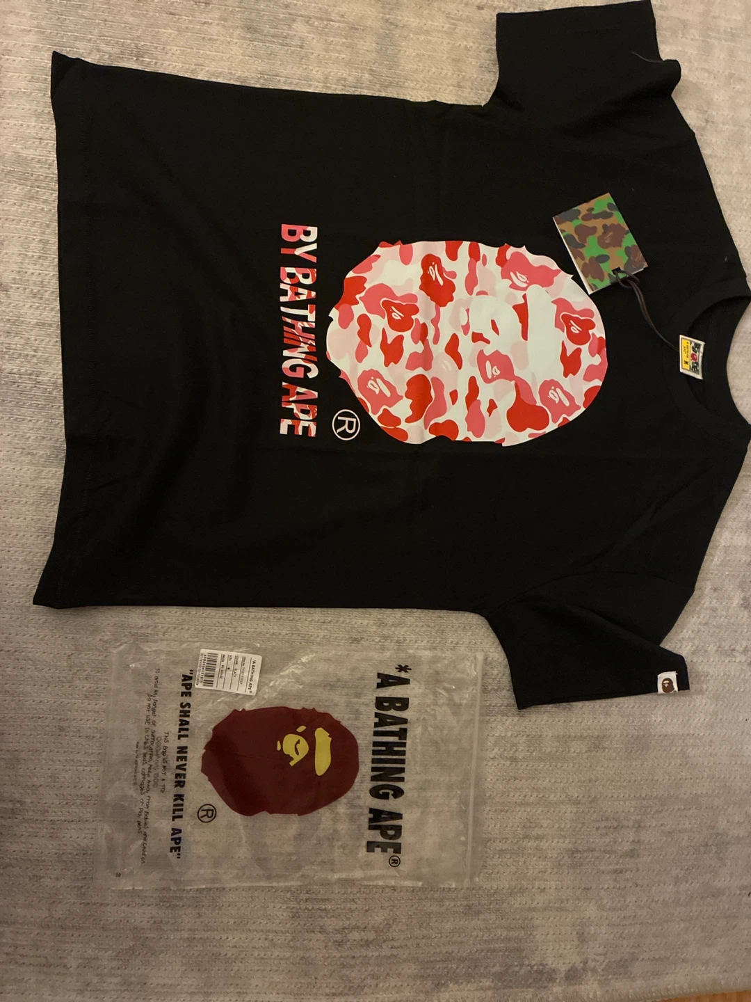 A Bathing Ape Camo Head T-Shirt - Black - Size M - photo 5