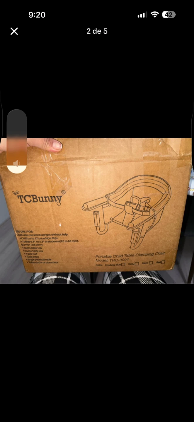 TCBunny Portable Child Table Clamping Chair - photo 4