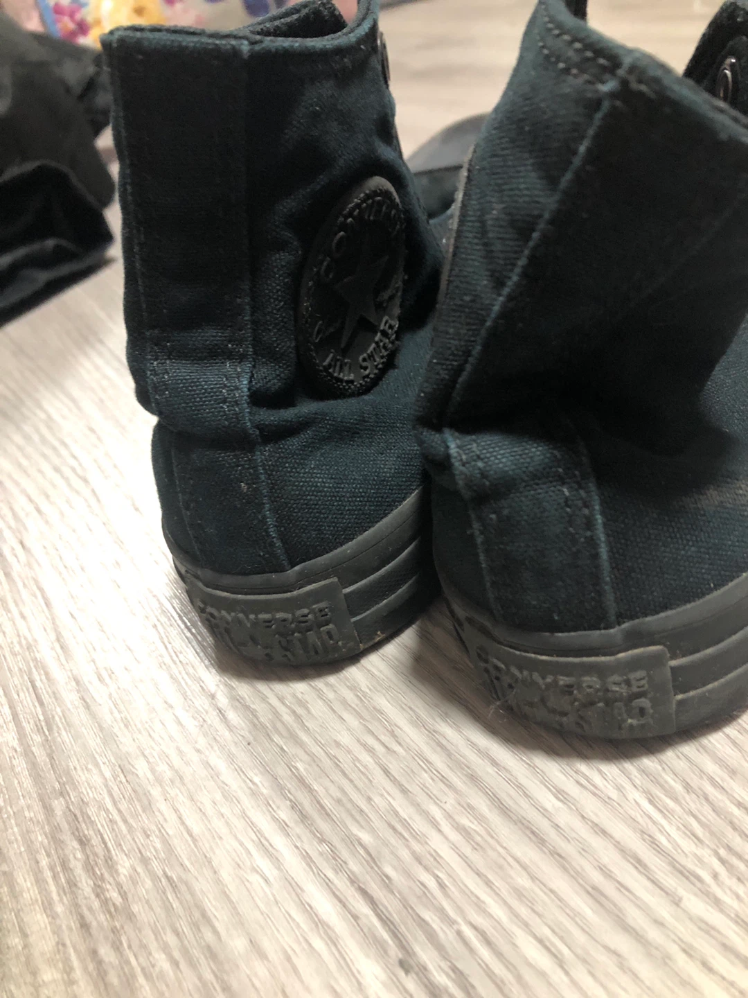 Black Converse All Star High Top Sneakers w/o laces - photo 3