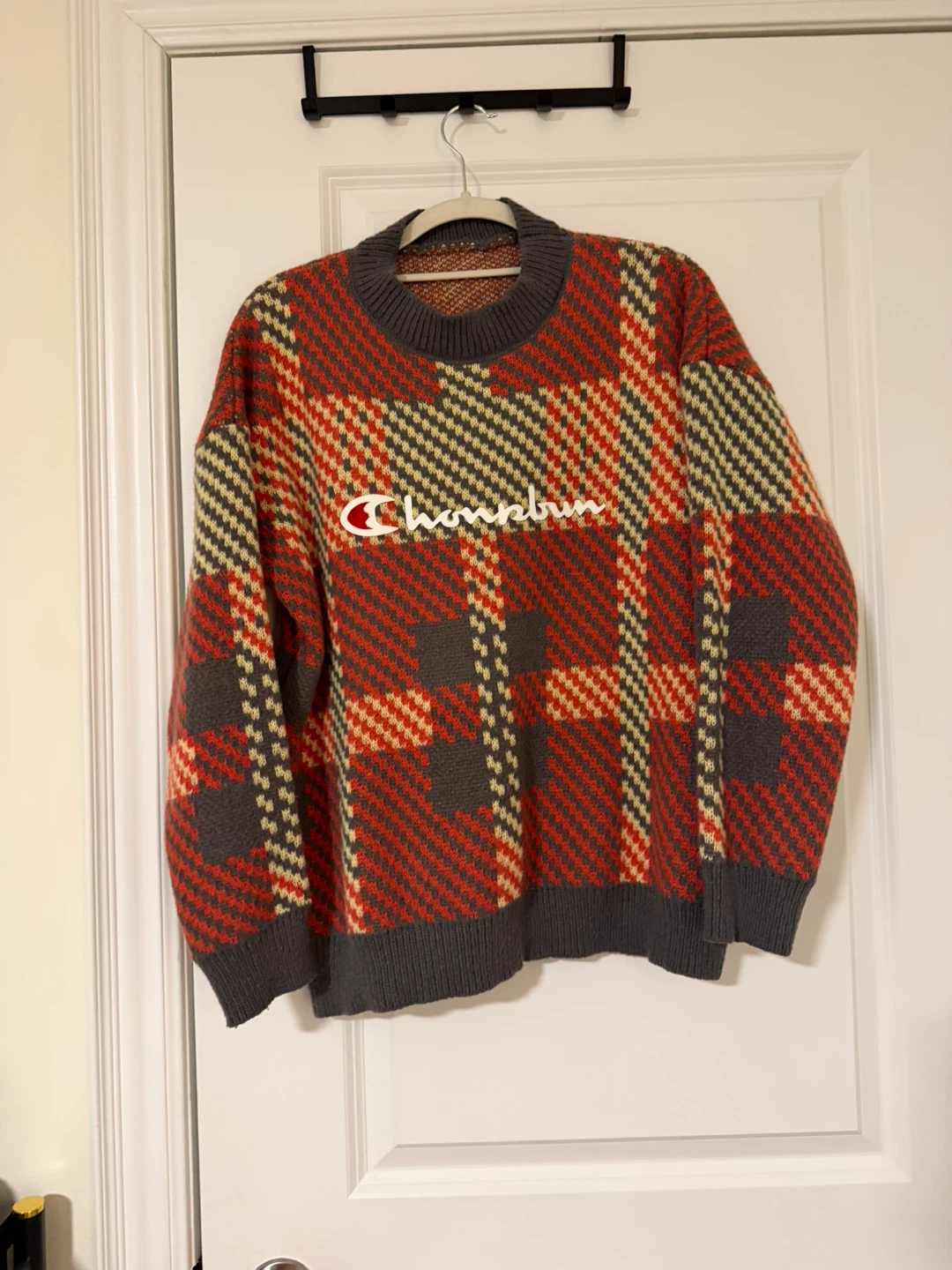 Champion Plaid Knit Sweater
