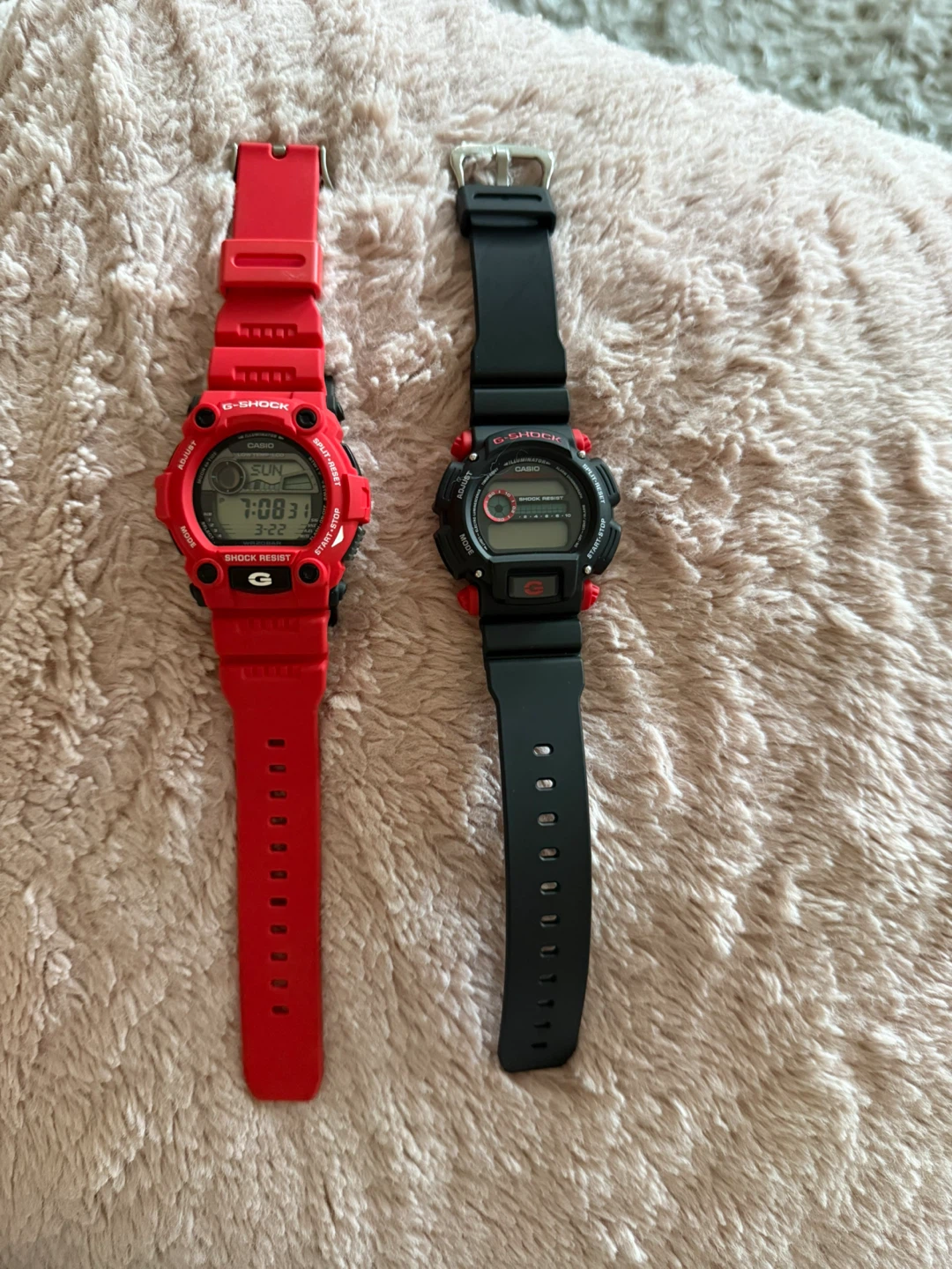 Casio G-Shock Red Watch & Black Watch