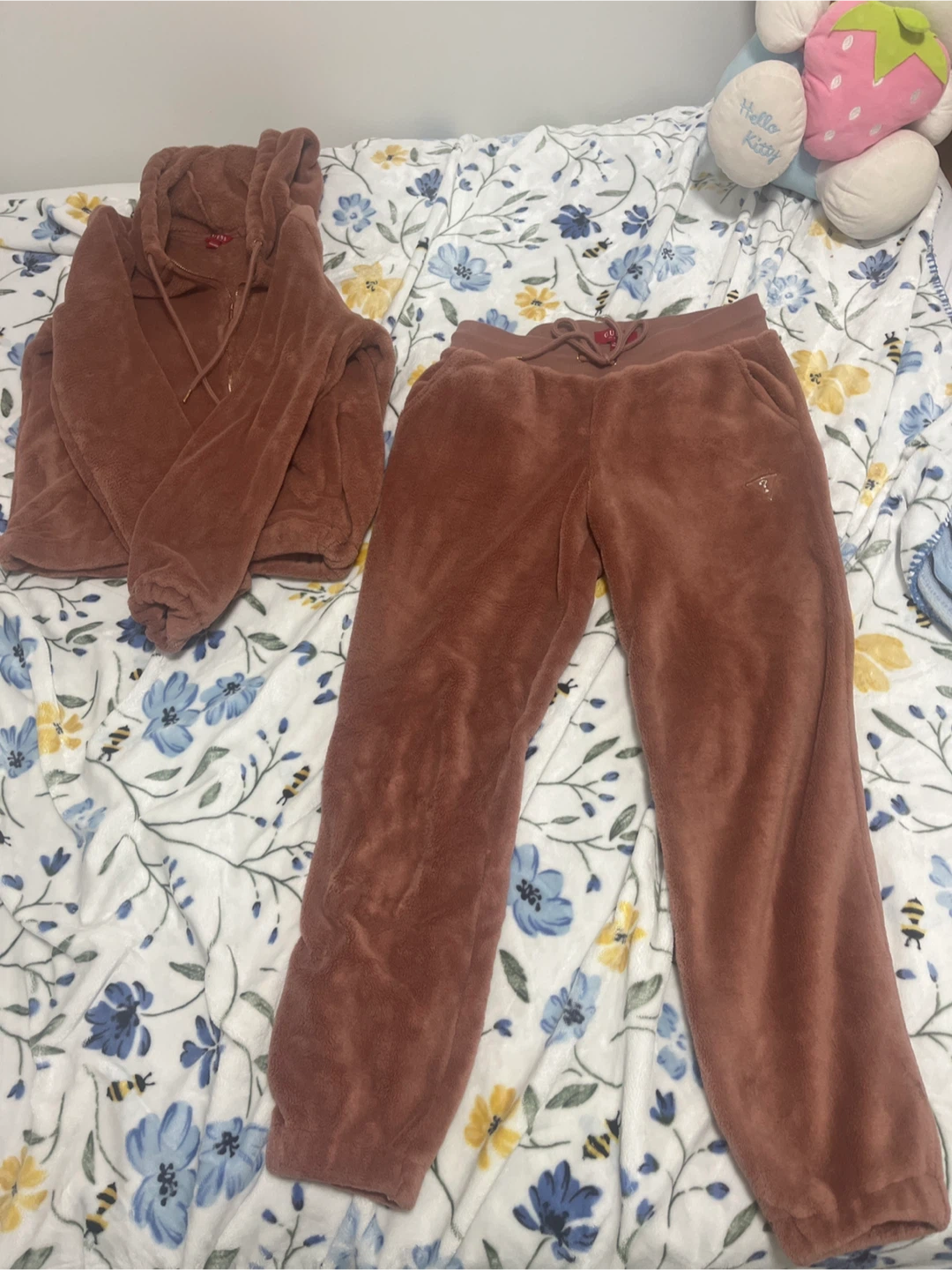 Guess Velour Hoodie and Jogger Set