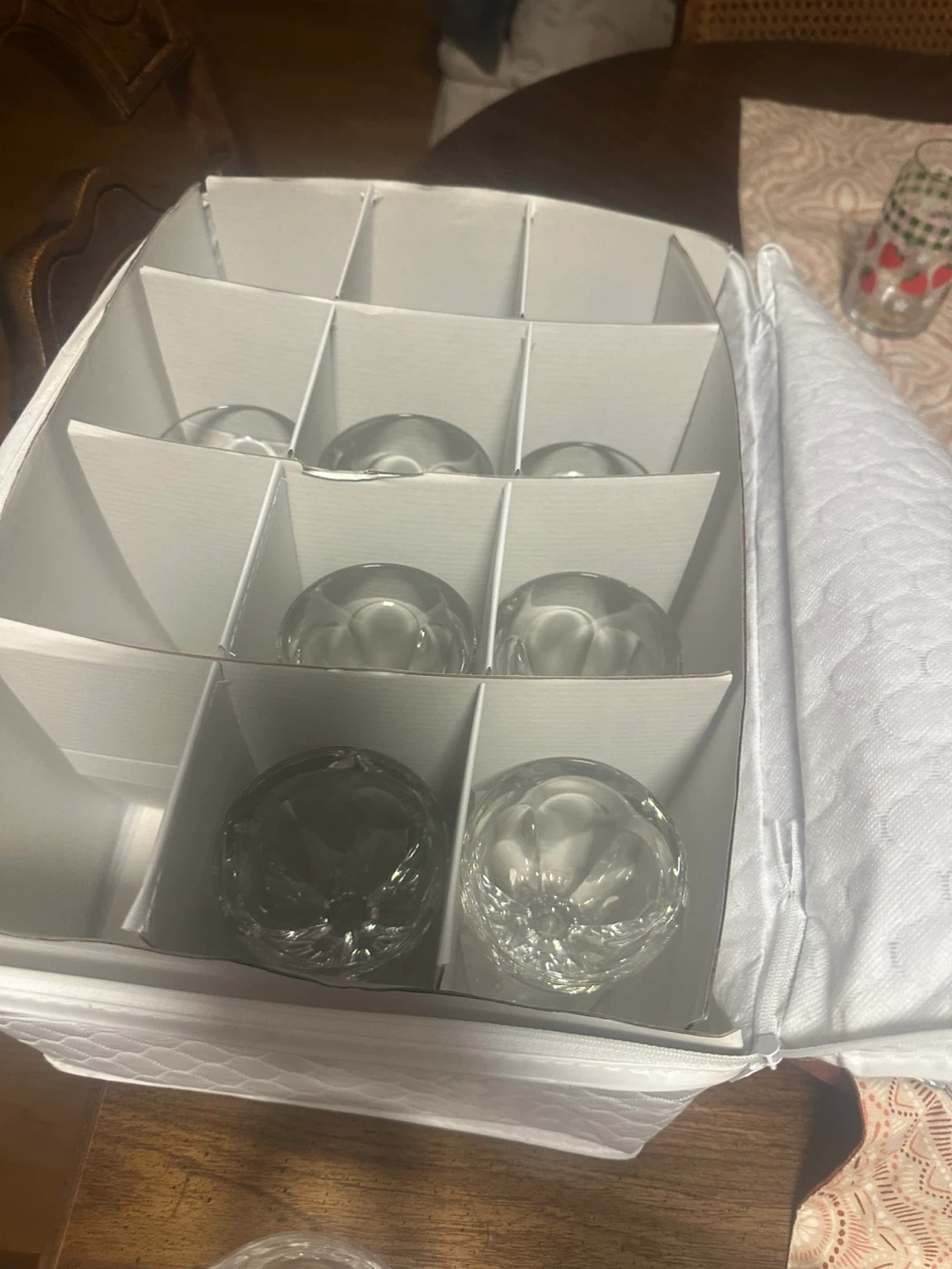 Set of 12 Clear Glass Goblets with Storage Case - photo 2