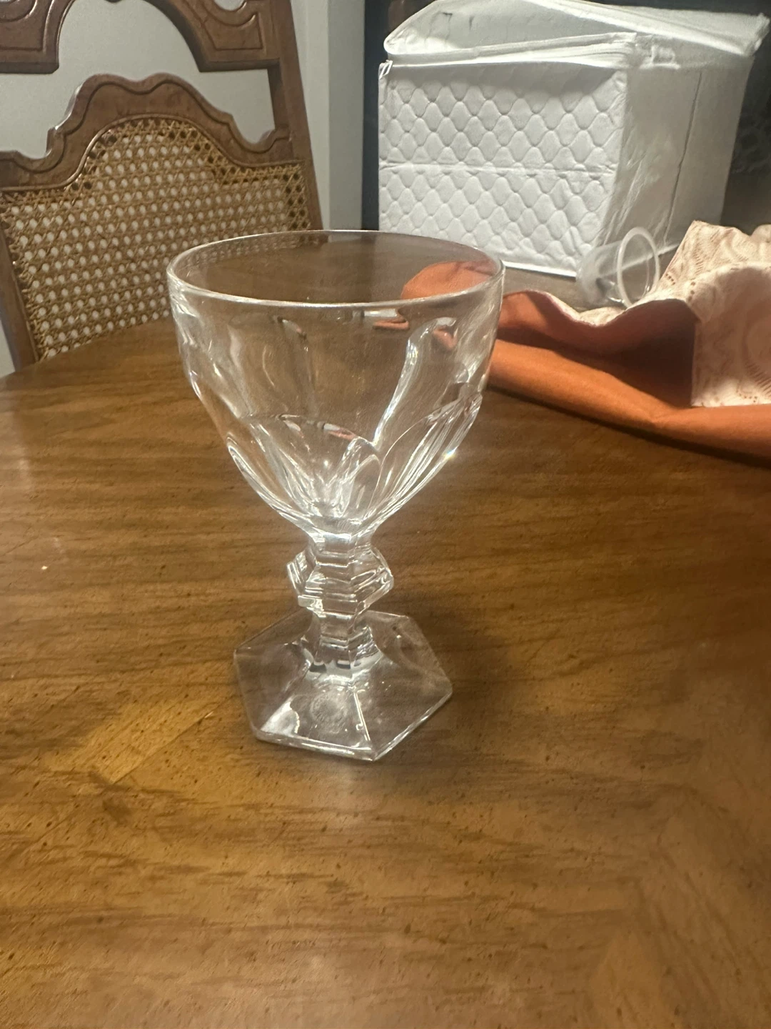 Set of 12 Clear Glass Goblets with Storage Case