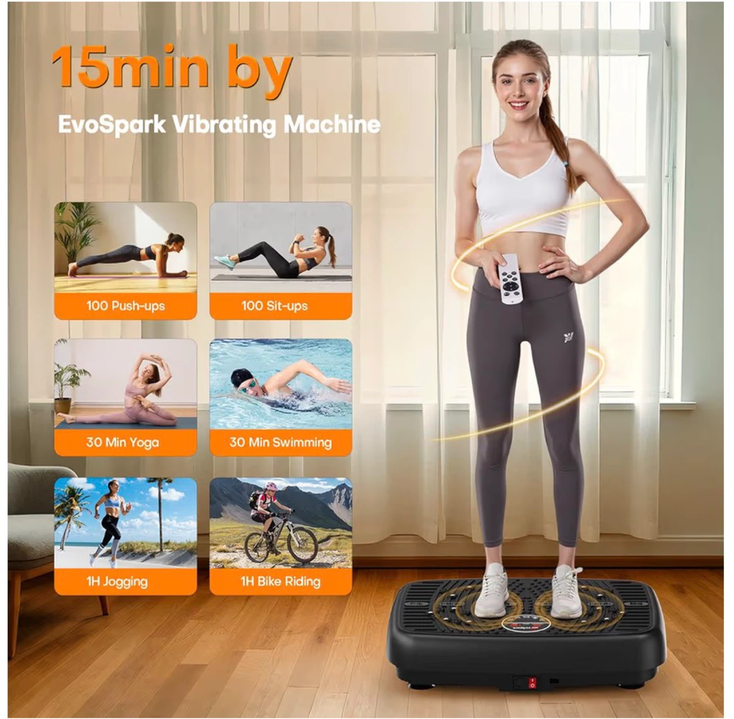 EvoSpark Vibration Plate Exercise Machine - photo 4