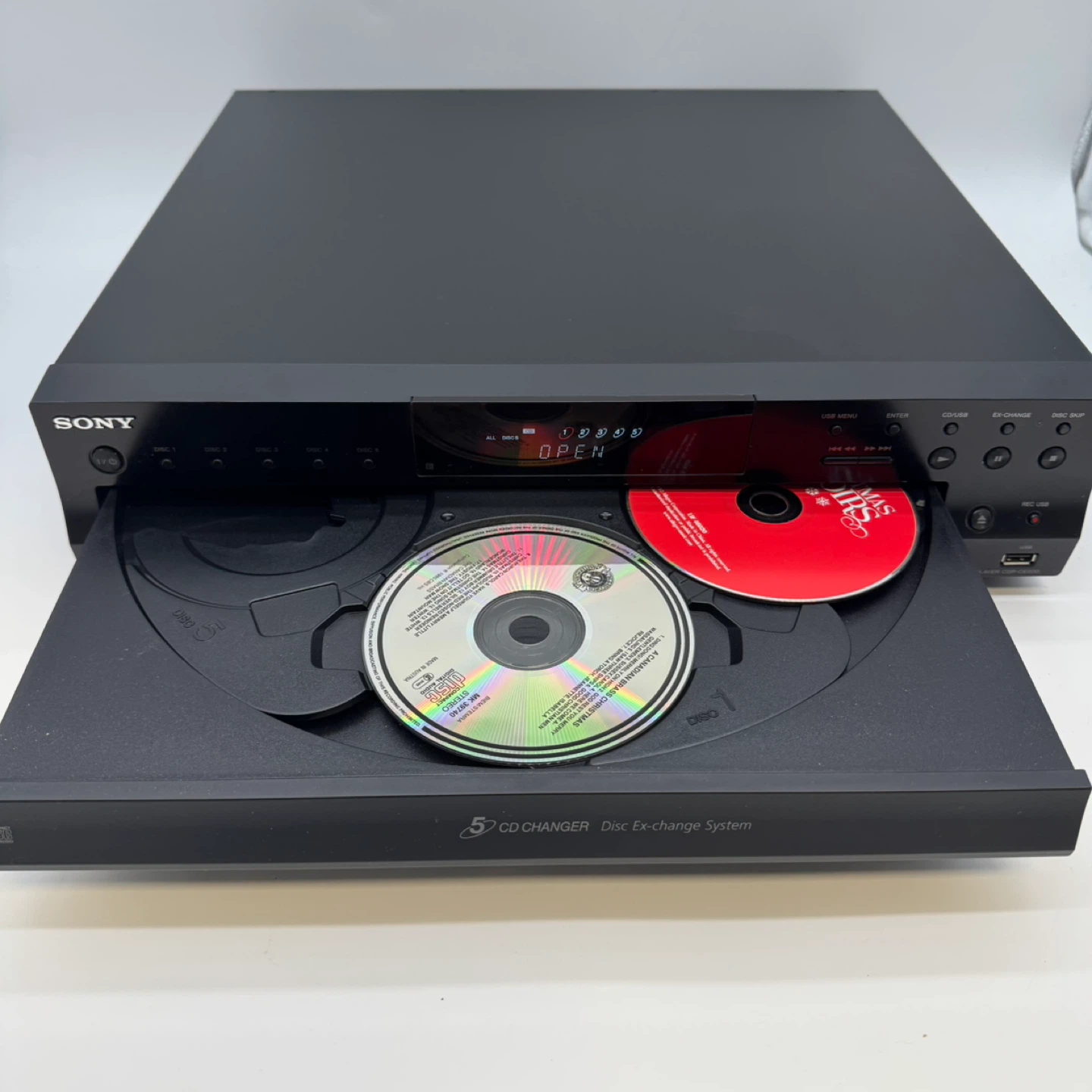 Sony CDP-CE500 5-Disc Player USB Disc Exchange w/ Remote Tested - photo 5