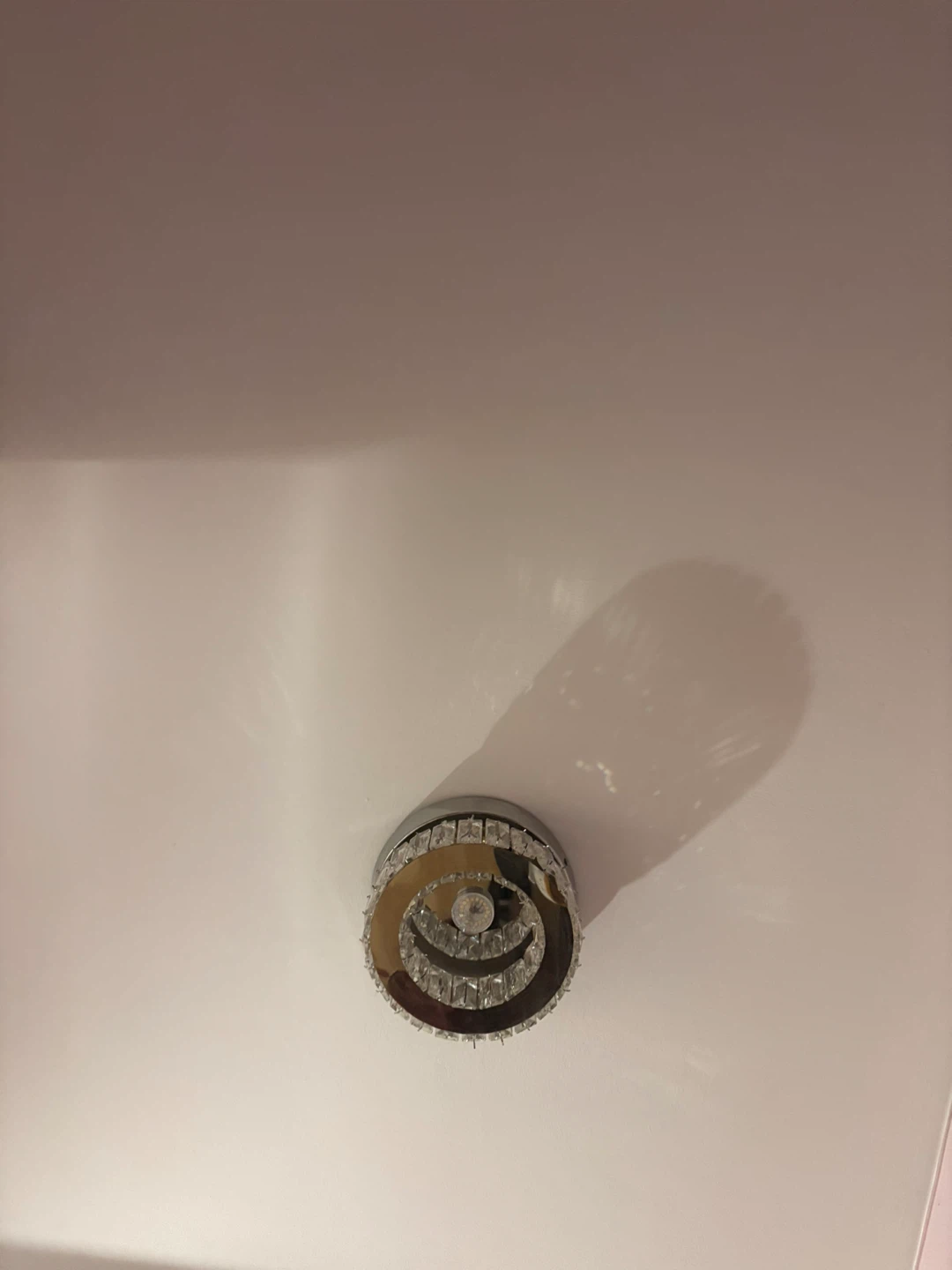 Round Crystal Flush Mount Ceiling Light Fixture