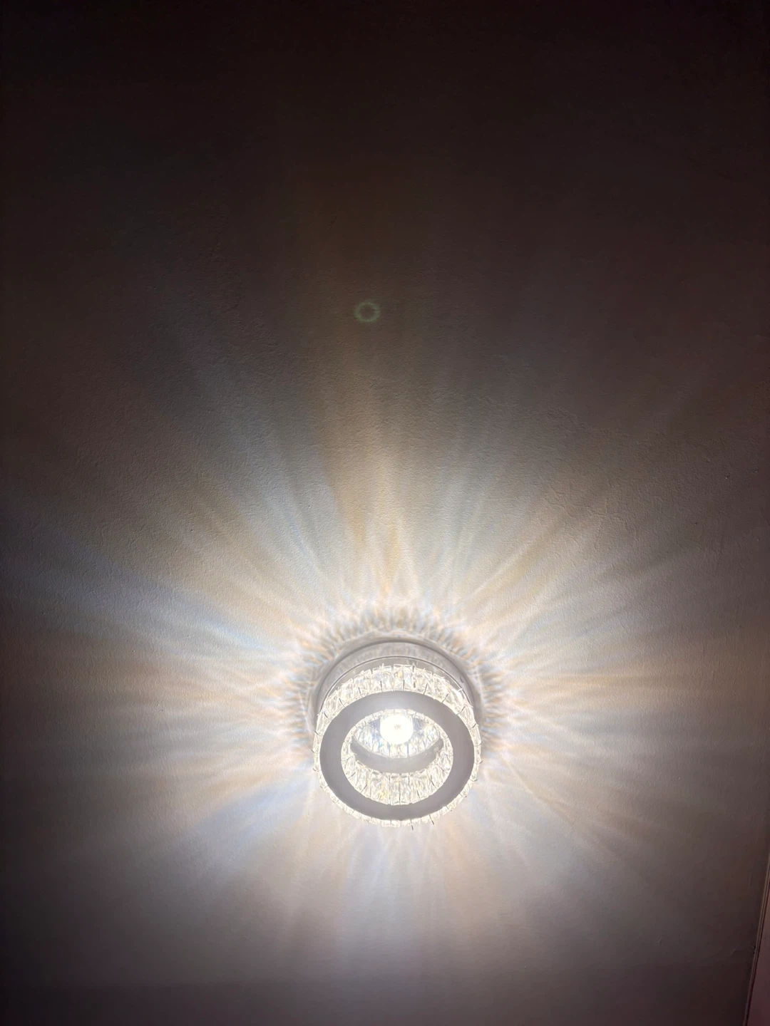 Round Crystal Flush Mount Ceiling Light Fixture - photo 4