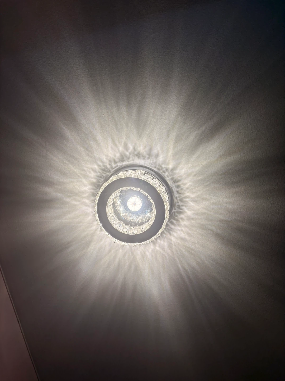 Round Crystal Flush Mount Ceiling Light Fixture - photo 2
