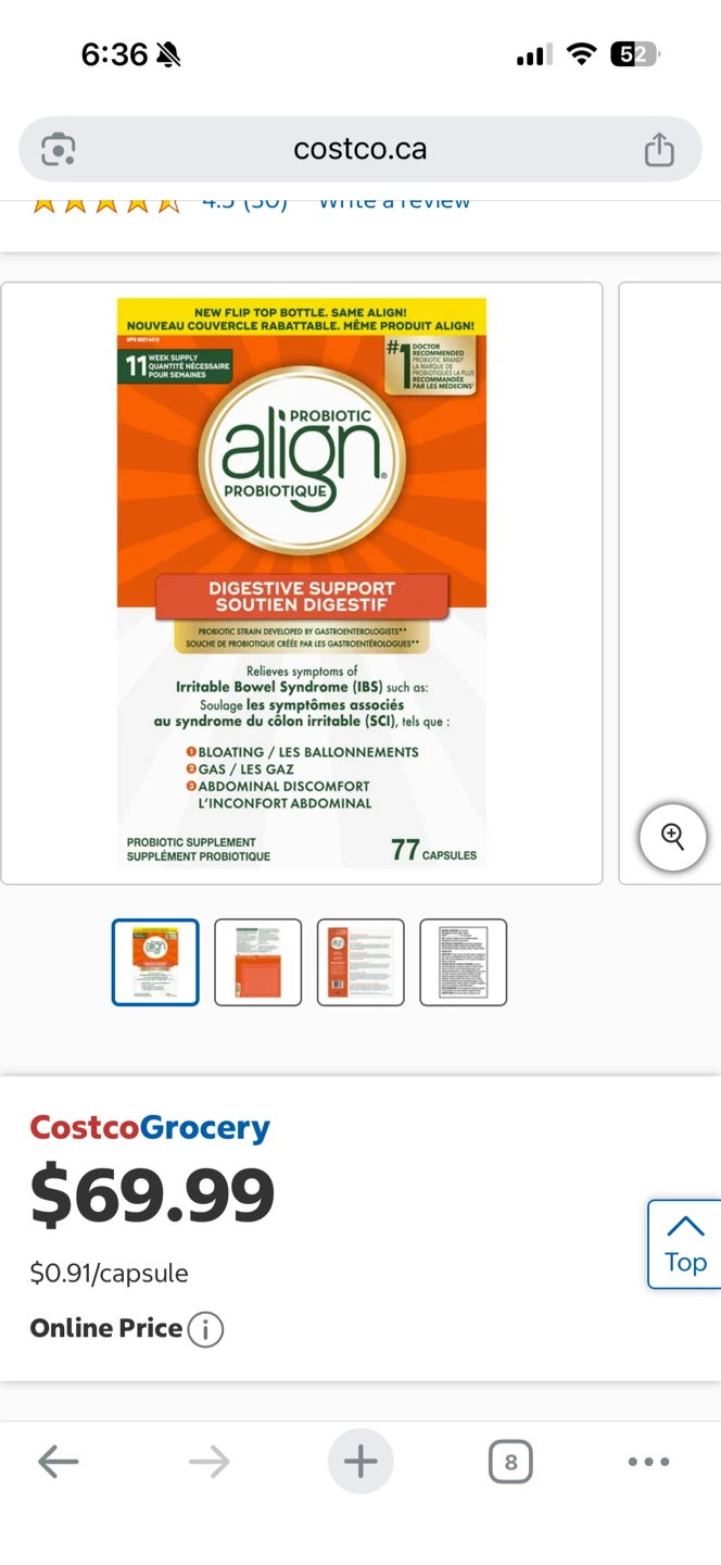 Align Probiotic Digestive Support 77 Capsules
