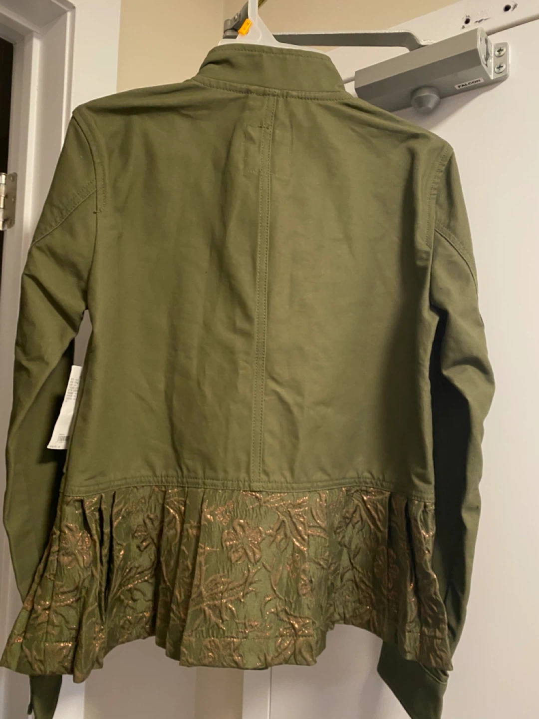 GAP Olive Green Jacket with Embellished Hem - Size Medium - photo 3